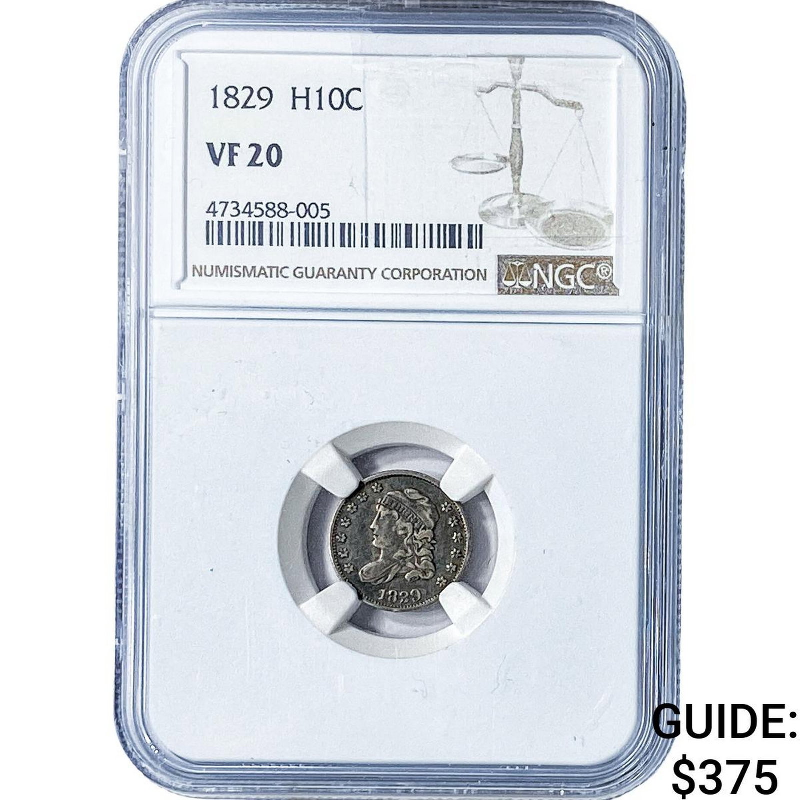 1829 Capped Bust Half Dime NGC VF20 (1 of 2)