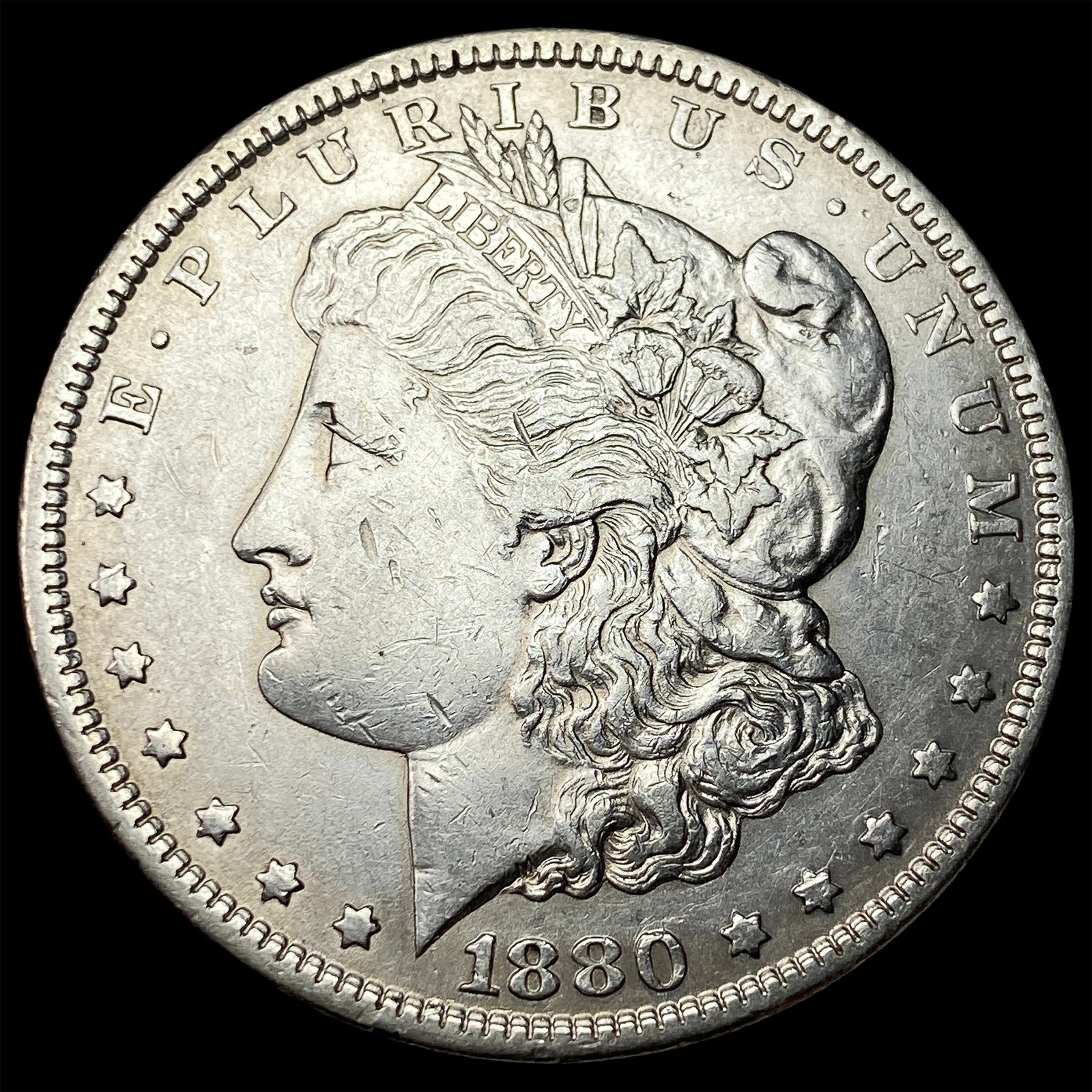 1880-S Silver Morgan Dollar CLOSELY UNCIRCULATED: 1880-S Silver Morgan Dollar CLOSELY UNCIRCULATED
