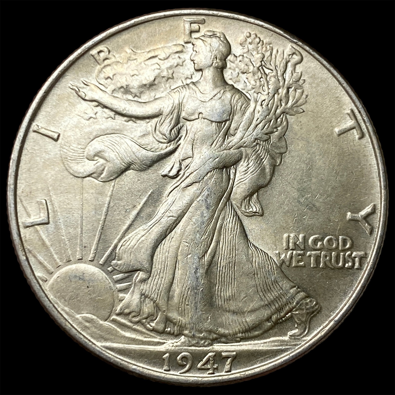 1947 Silver Walking Liberty Half Dollar CHOICE AU (1 of 2)