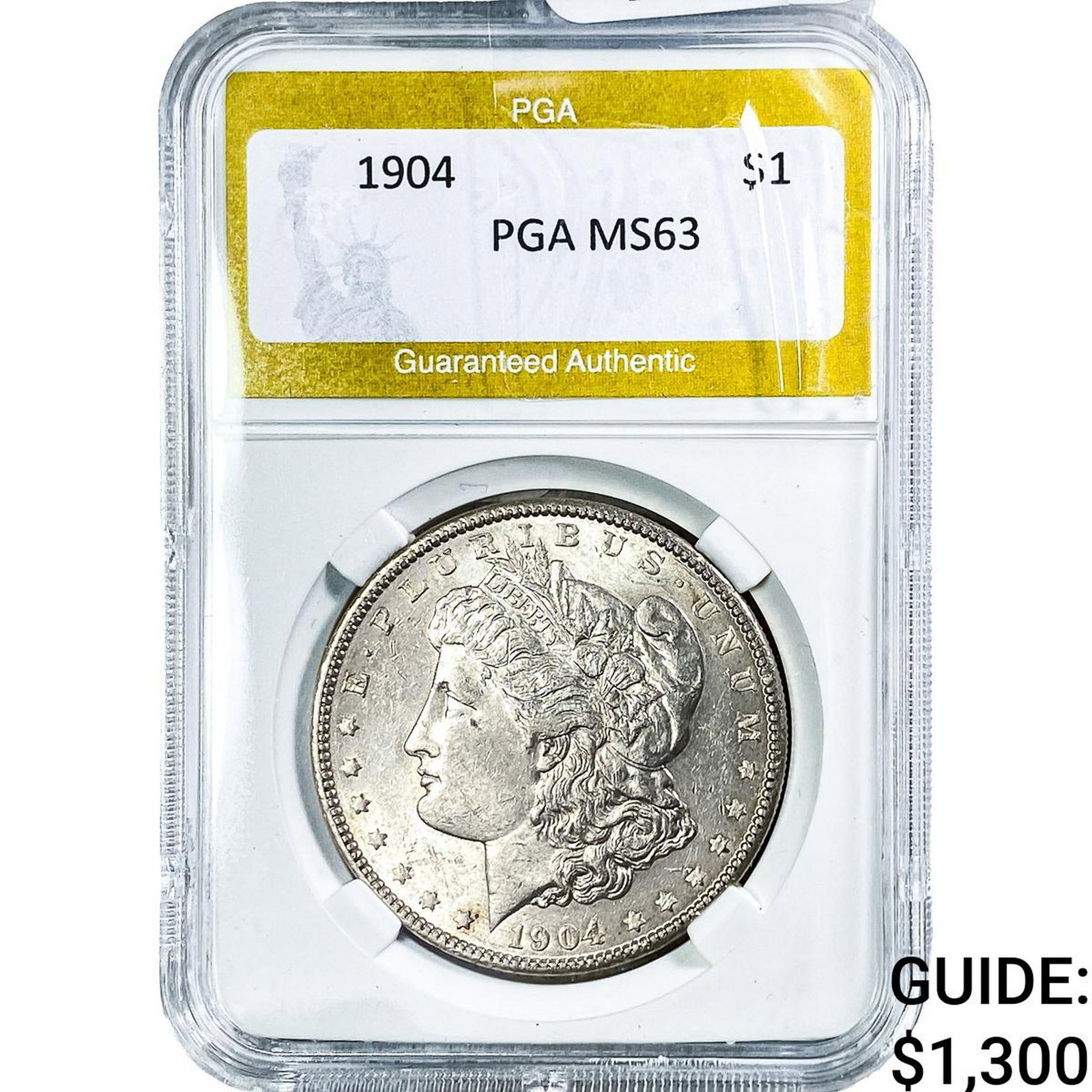 1904 Morgan Silver Dollar PGA MS63: 1904 Morgan Silver Dollar PGA MS63