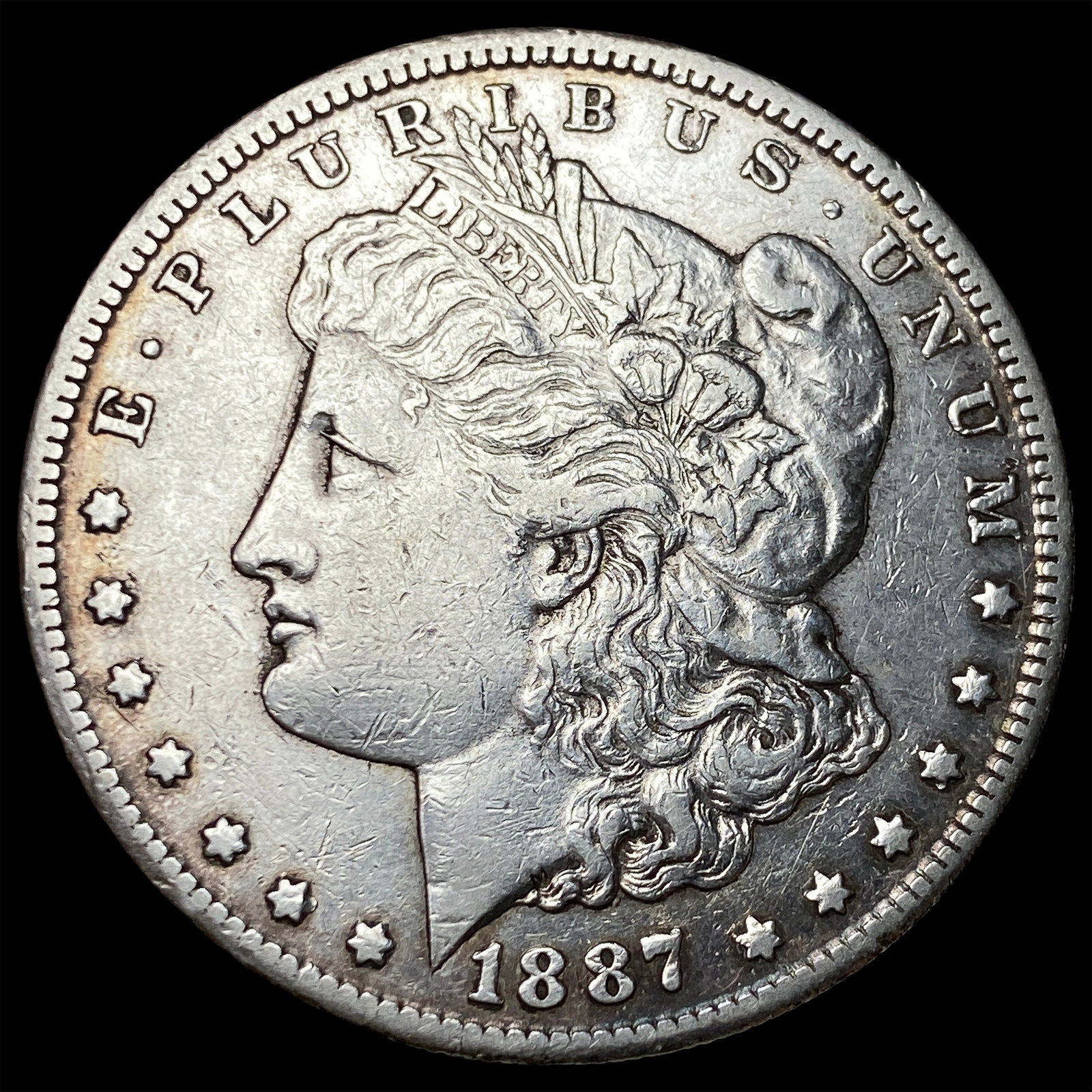 1887-S Silver Morgan Dollar NEARLY UNCIRCULATED: 1887-S Silver Morgan Dollar NEARLY UNCIRCULATED