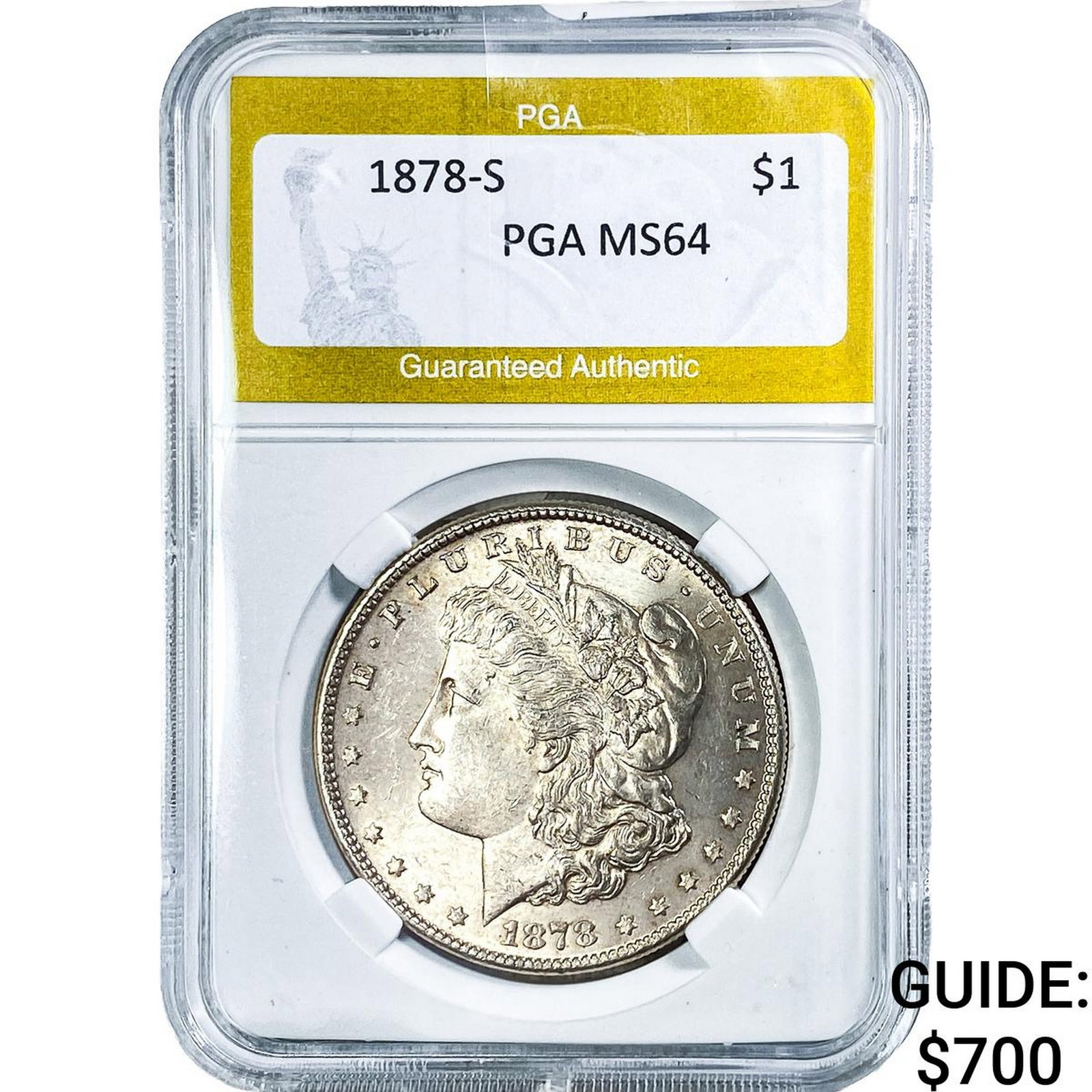 1878--S Morgan Silver Dollar PGA MS64: 1878--S Morgan Silver Dollar PGA MS64