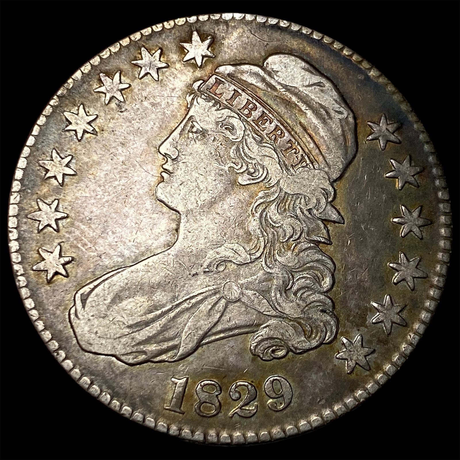 1829 Capped Bust Half Dollar NEARLY UNCIRCULATED (1 of 2)