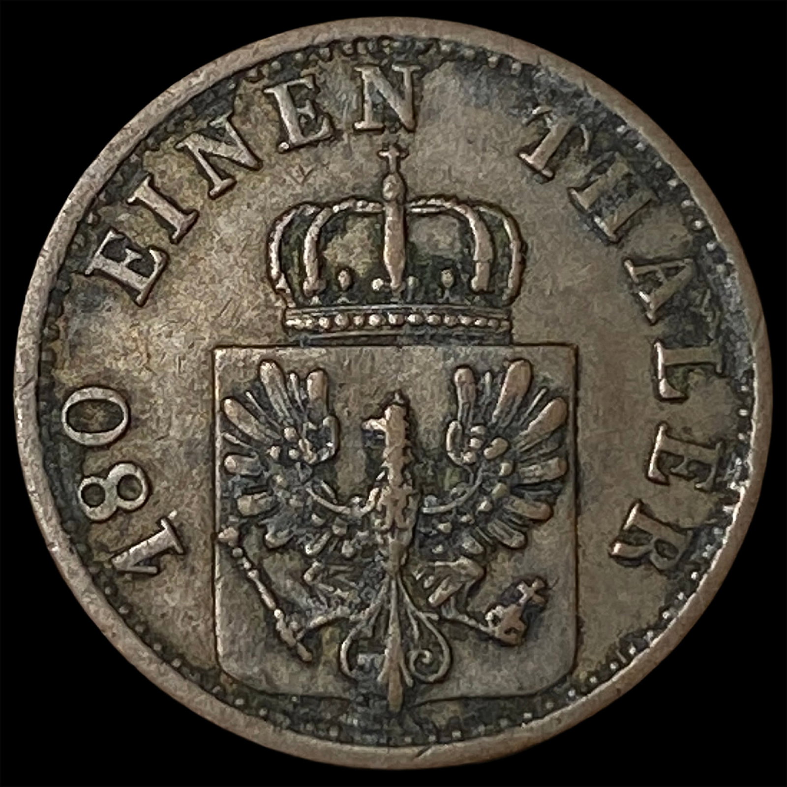 1871B German States Prussia Copper 2 Pfennig (1 of 2)