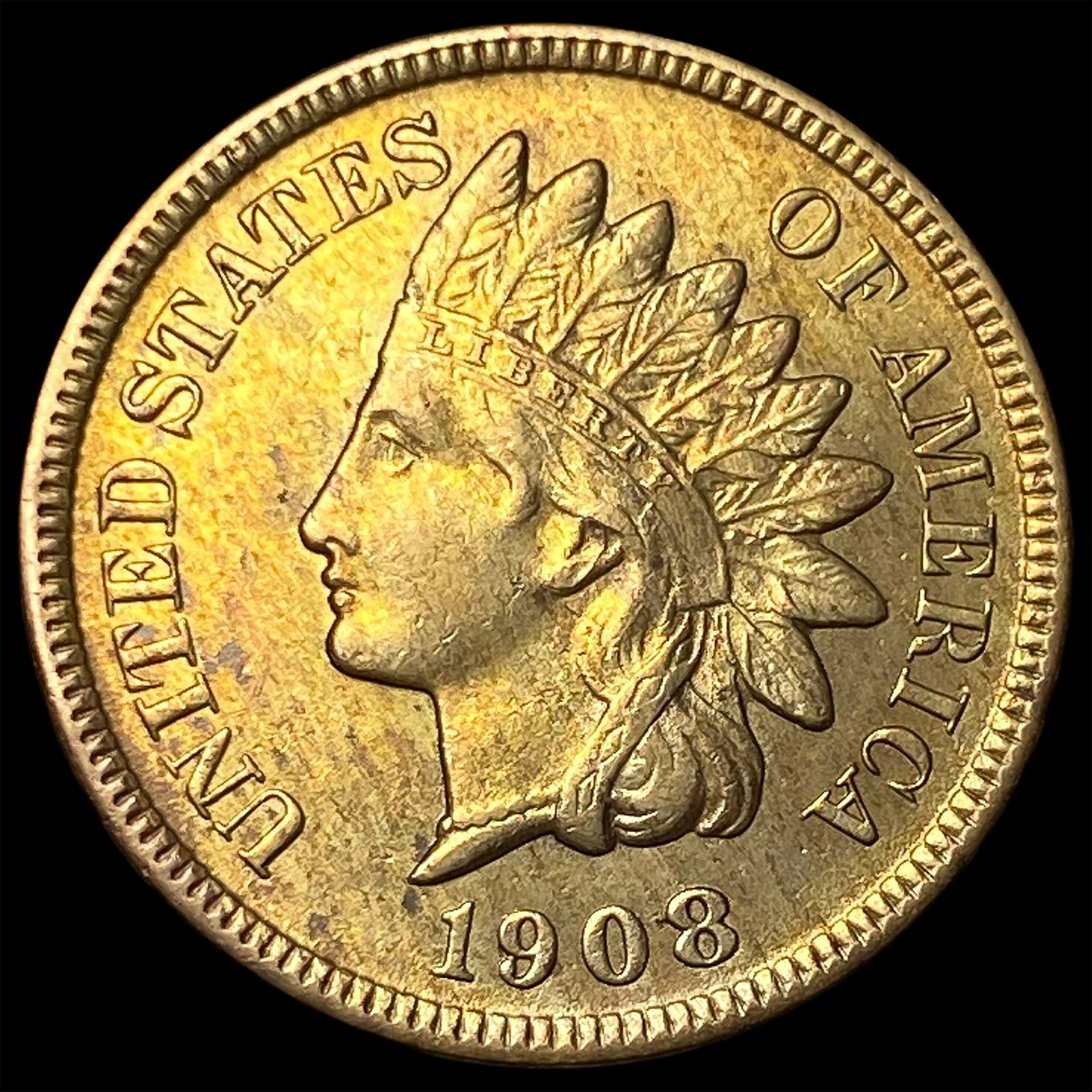 1908-S Indian Head Cent CLOSELY UNCIRCULATED: 1908-S Indian Head Cent CLOSELY UNCIRCULATED