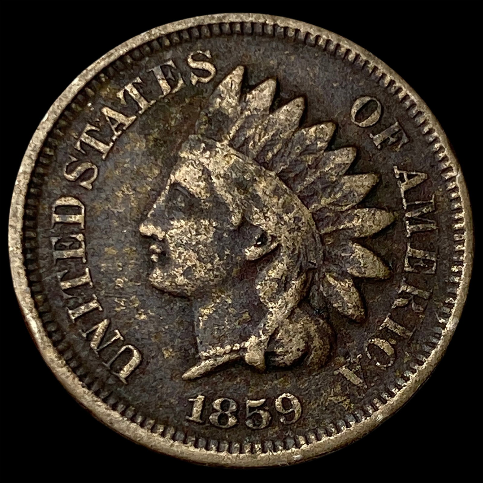 1859 Indian Head Cent NICELY CIRCULATED: 1859 Indian Head Cent NICELY CIRCULATED