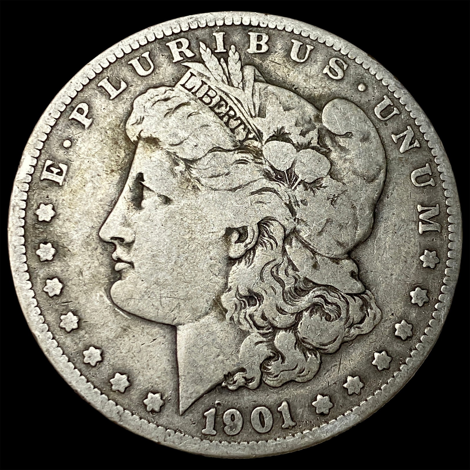 1901-S Silver Morgan Dollar NICELY CIRCULATED: 1901-S Silver Morgan Dollar NICELY CIRCULATED