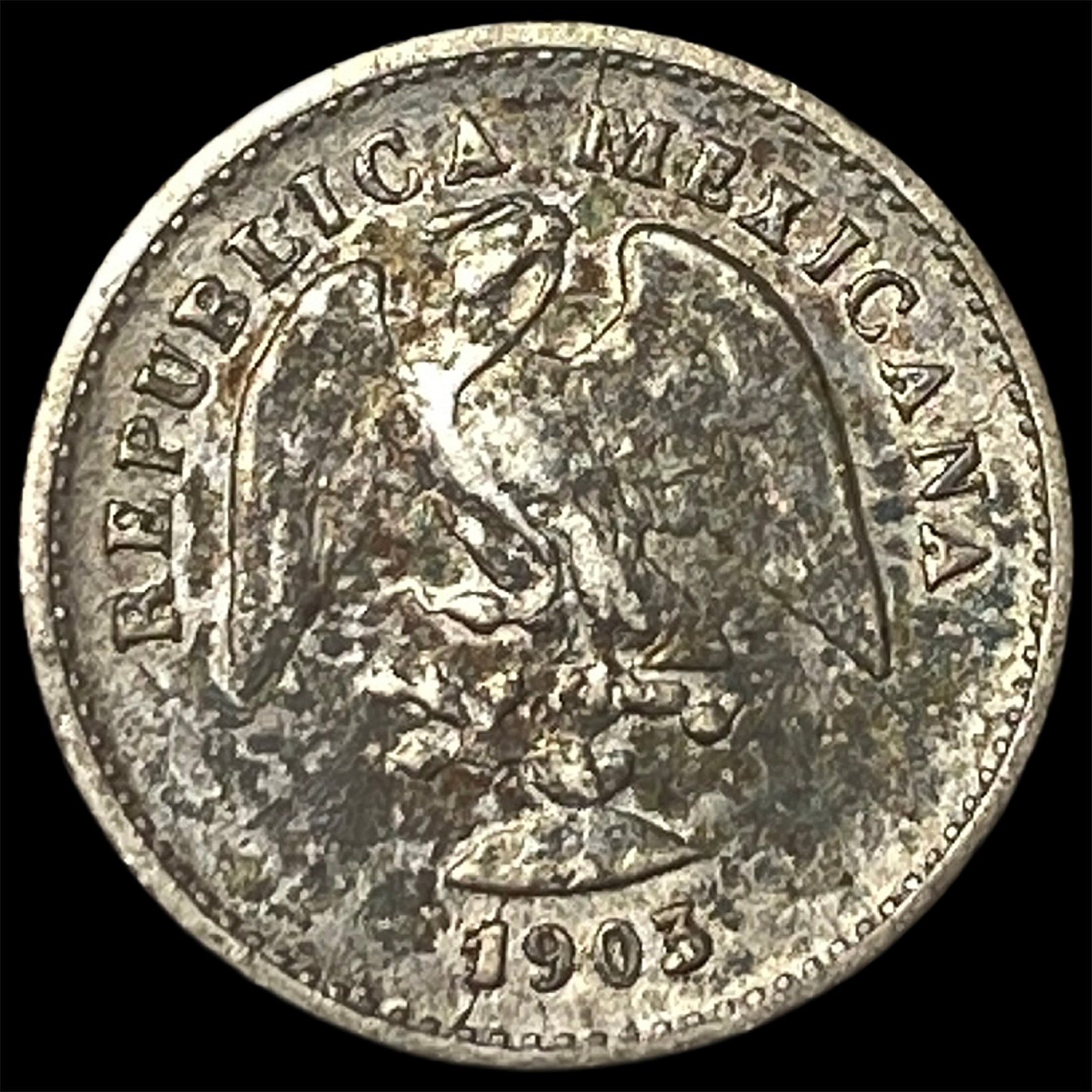 1903 CNQ Mexico SIlver 5 Centavos (1 of 2)