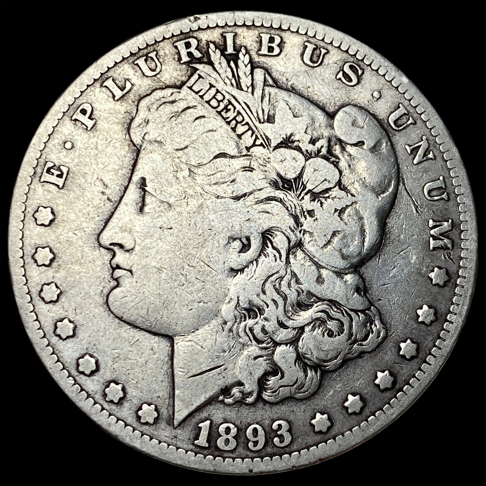 1893-CC Silver Morgan Dollar LIGHTLY CIRCULATED: 1893-CC Silver Morgan Dollar LIGHTLY CIRCULATED