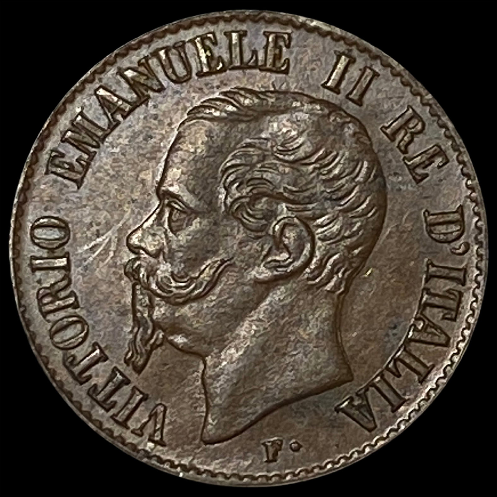 1867M Italy Bronze 1 Centavo (1 of 2)