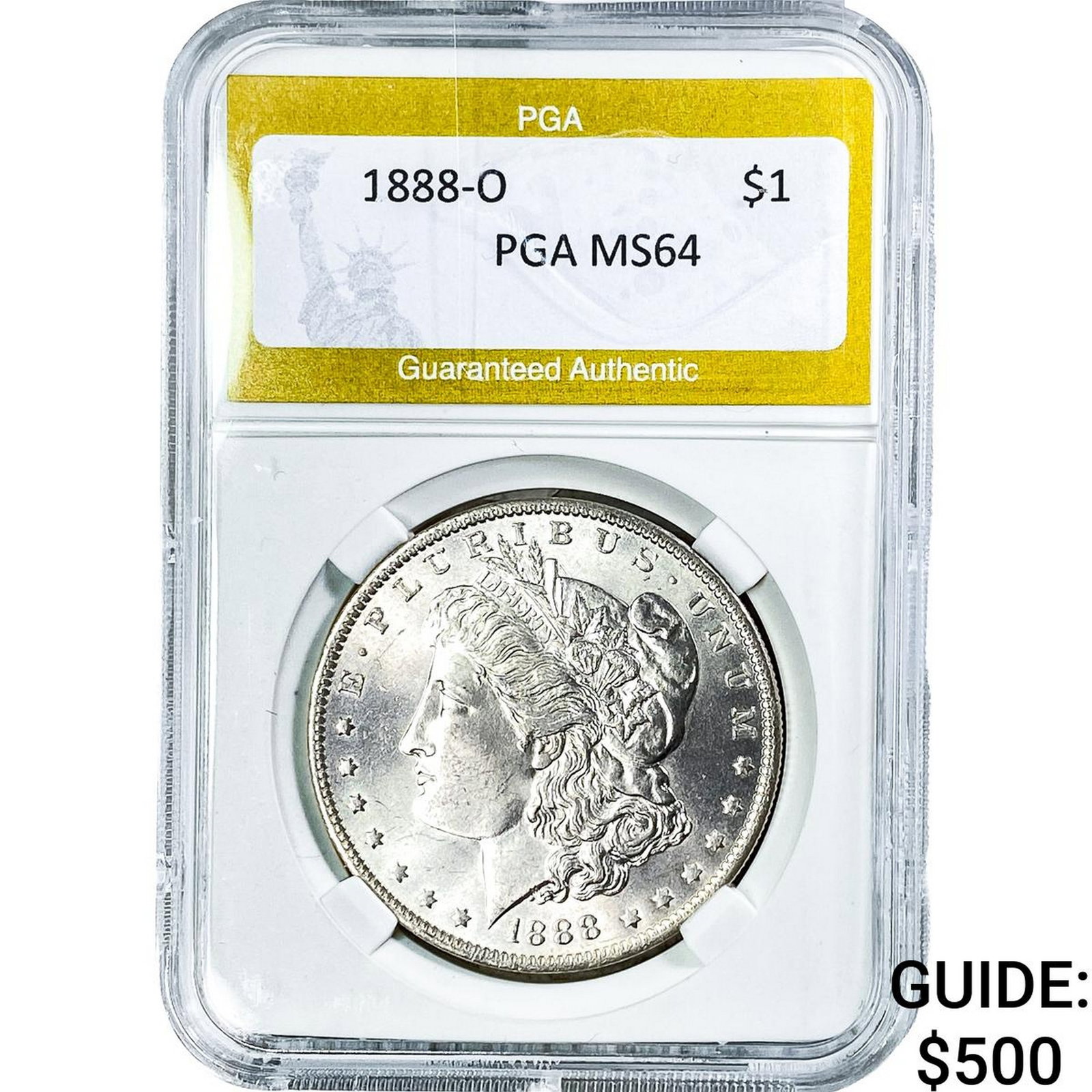 1888-O Morgan Silver Dollar PGA MS64: 1888-O Morgan Silver Dollar PGA MS64
