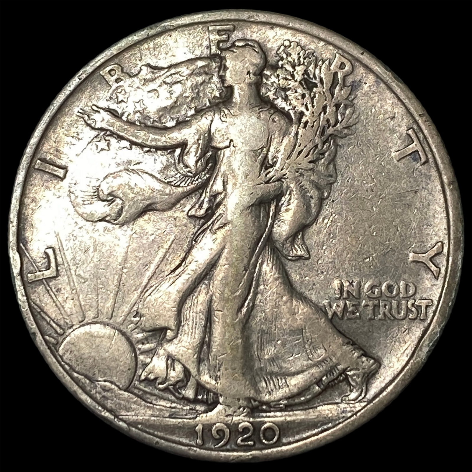 1920 Silver Walking Liberty Half Dollar NEARLY UNCIRCULATED: 1920 Silver Walking Liberty Half Dollar NEARLY UNCIRCULATED