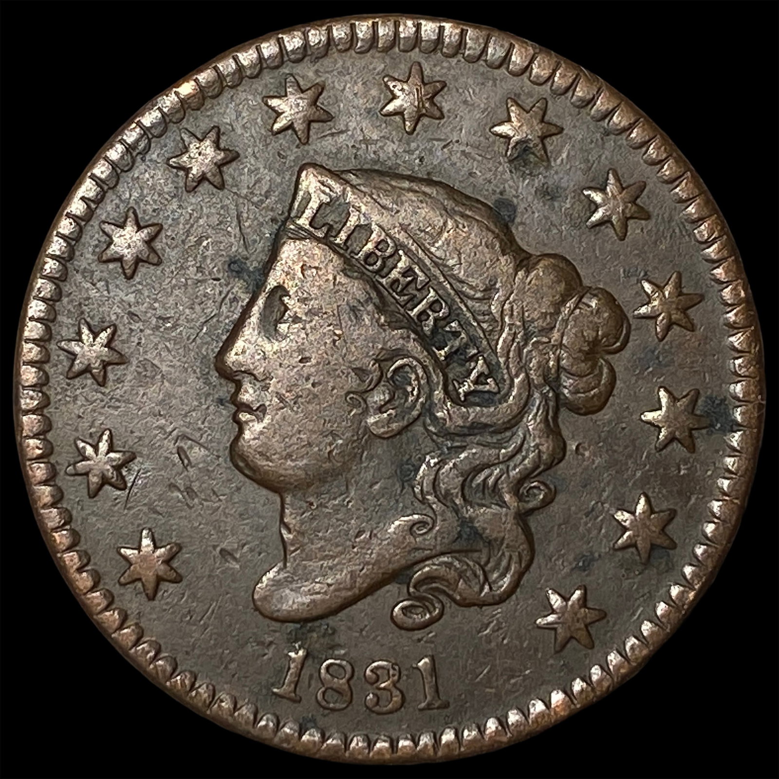 1831 Coronet Head Large Cent LIGHTLY CIRCULATED (1 of 2)