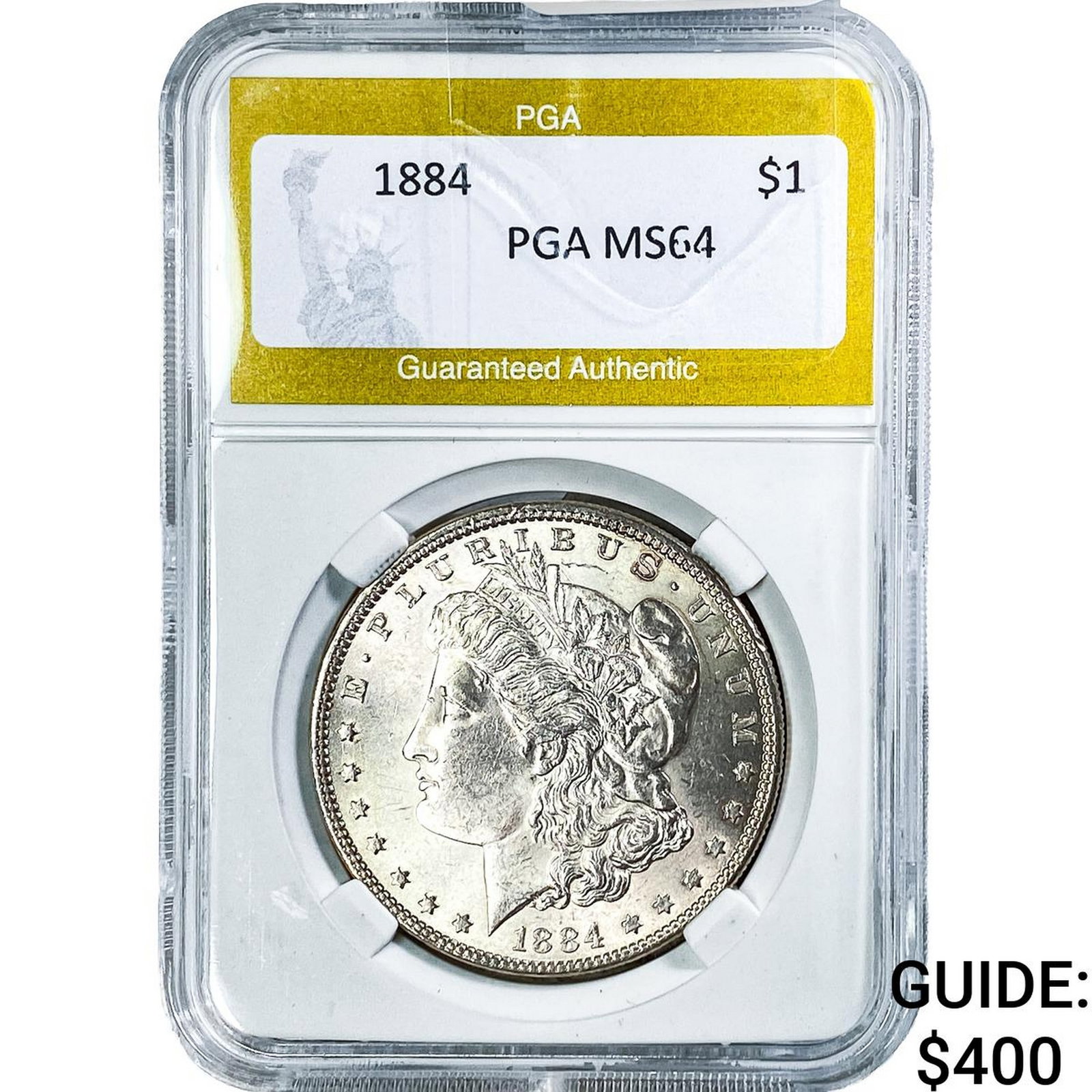 1884 Morgan Silver Dollar PGA MS64: 1884 Morgan Silver Dollar PGA MS64
