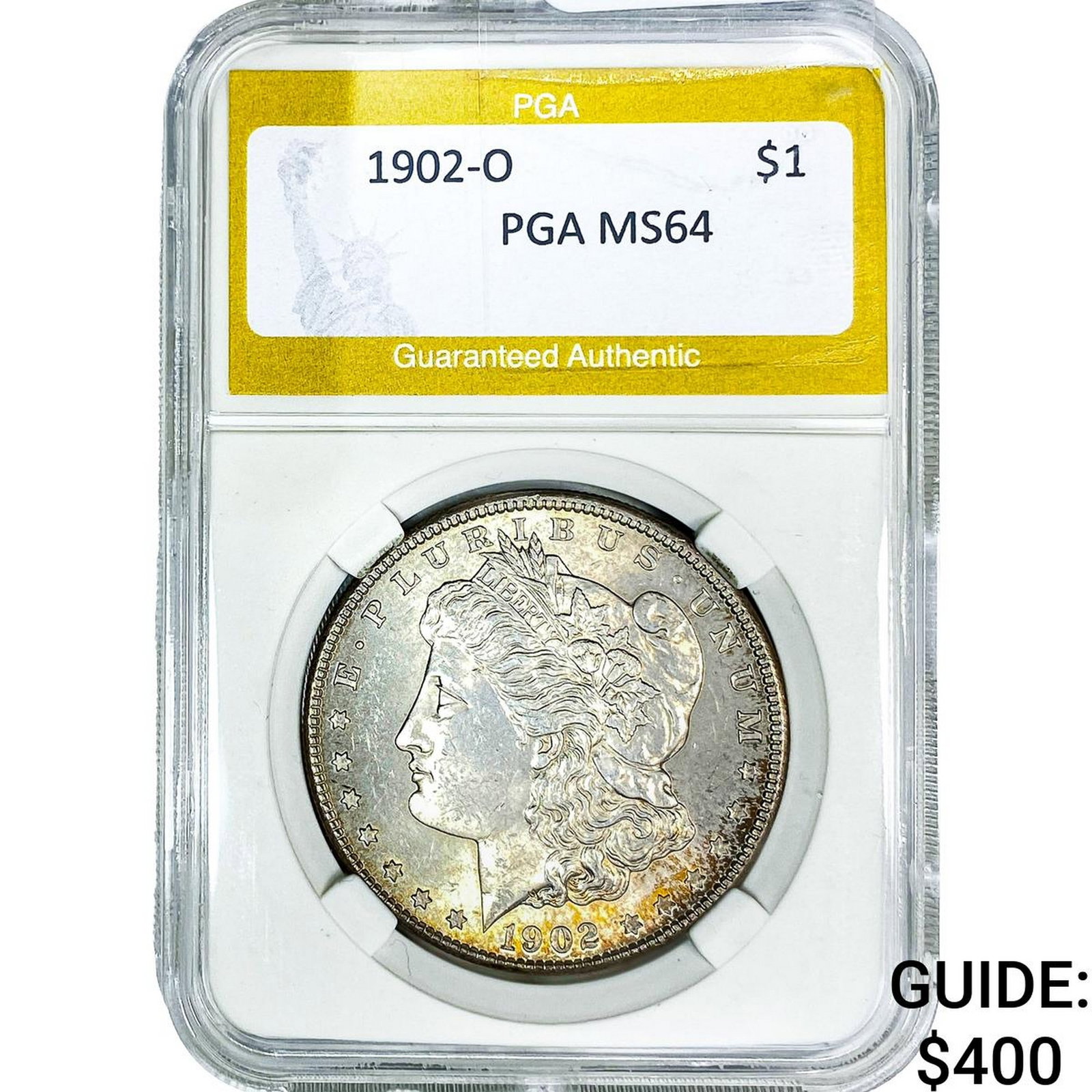 1902-O Morgan Silver Dollar PGA MS64: 1902-O Morgan Silver Dollar PGA MS64