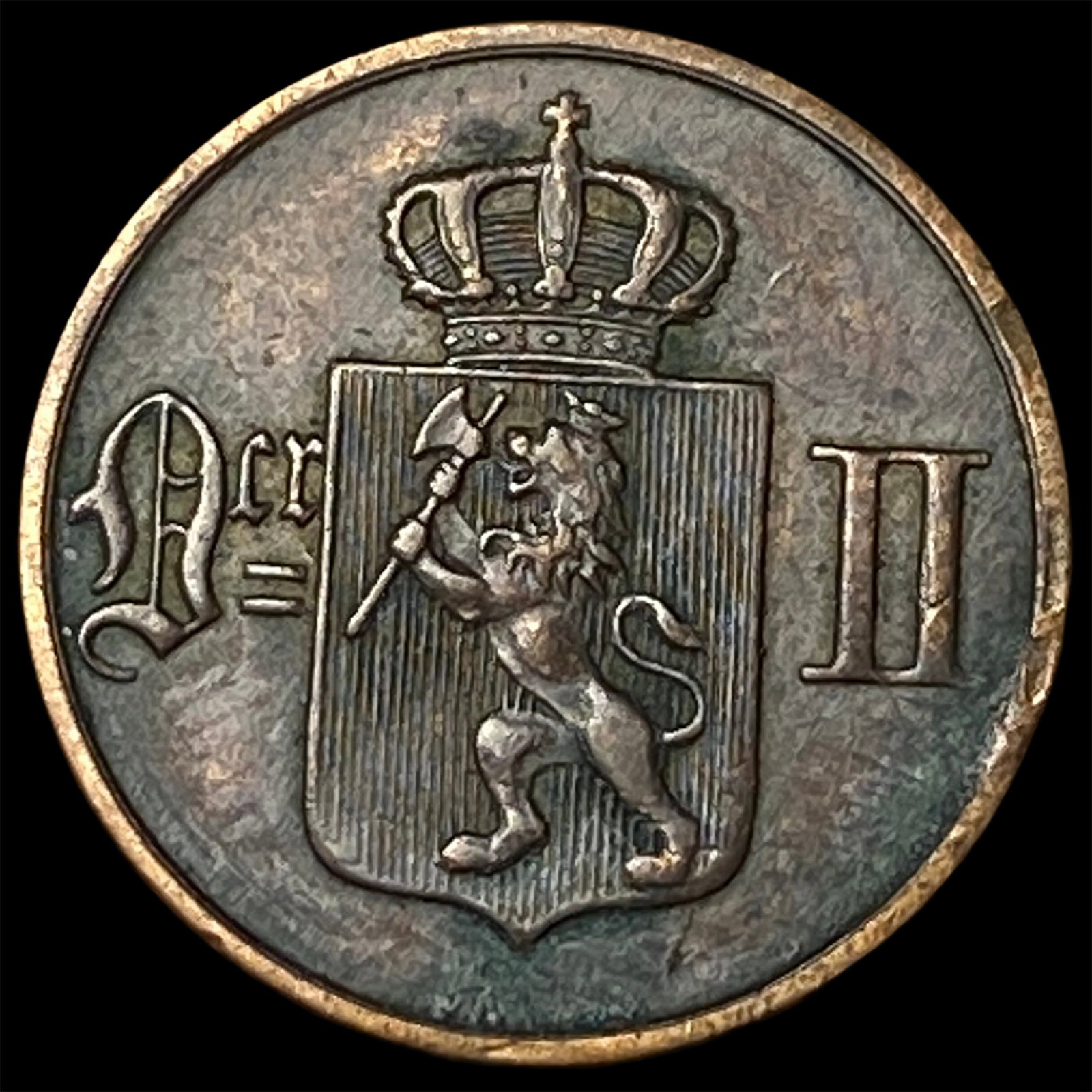 1902 Norway Bronze 1 Ore: 1902 Norway Bronze 1 Ore