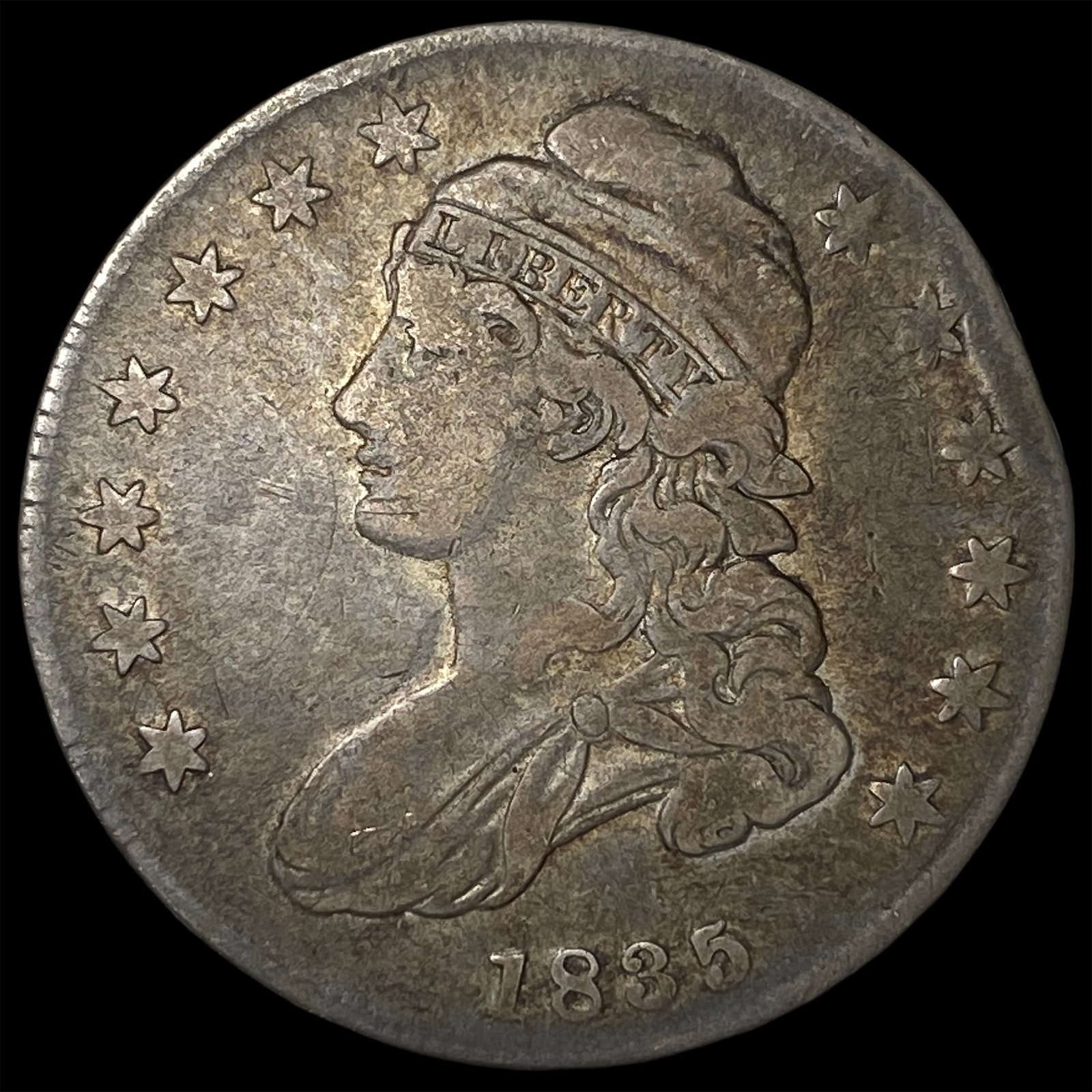 1835 Capped Bust Half Dollar ABOUT UNCIRCULATED (1 of 2)