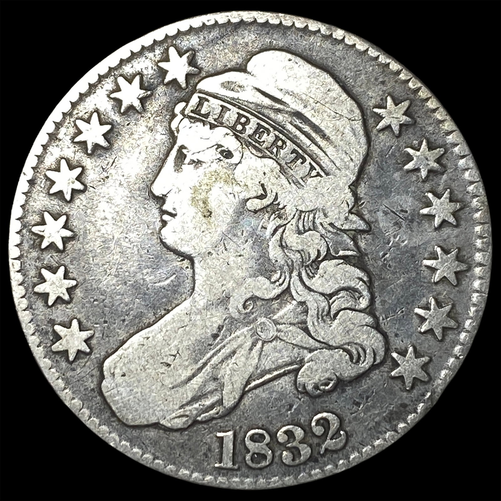 1832 Silver Capped Bust Half Dollar LIGHTLY CIRCULATED: 1832 Silver Capped Bust Half Dollar LIGHTLY CIRCULATED