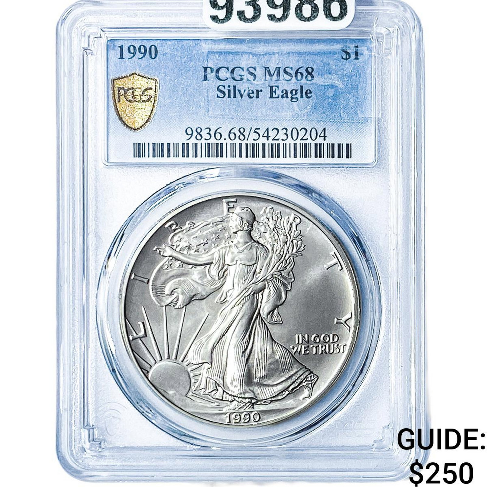 1990 Silver Eagle PCGS MS68