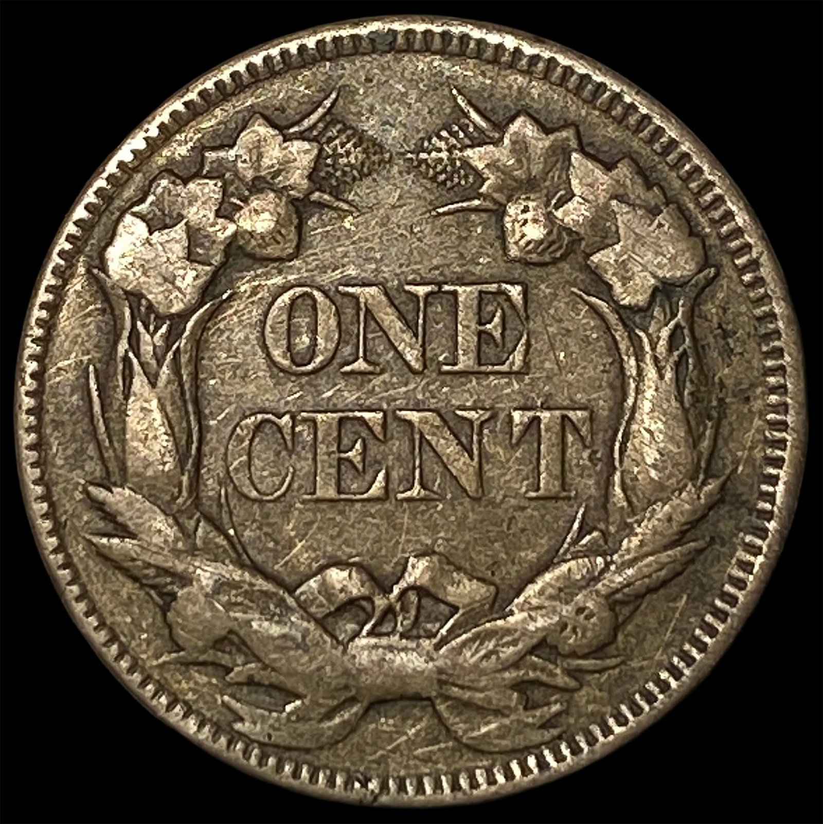 1857 Flying Eagle Cent ABOUT UNCIRCULATED - 2