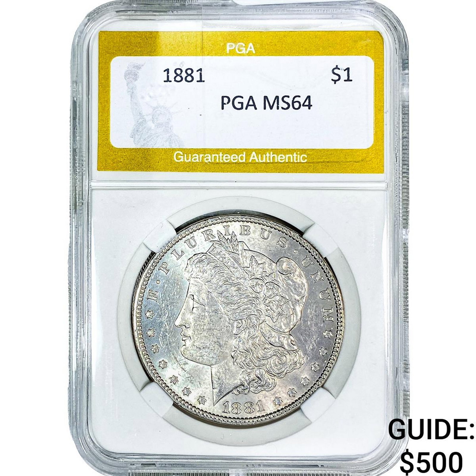 1881 Morgan Silver Dollar PGA MS64: 1881 Morgan Silver Dollar PGA MS64