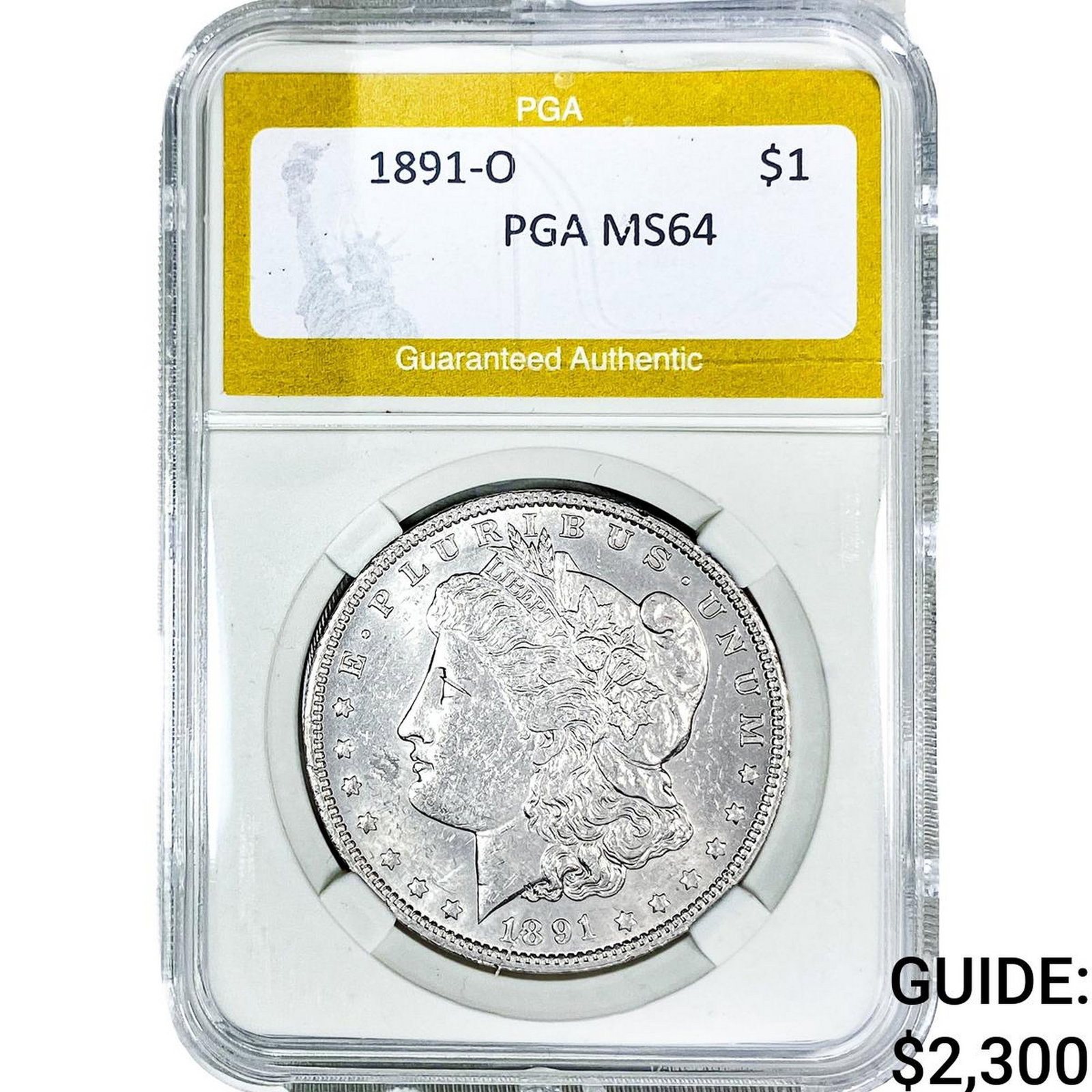 1891-O Morgan Silver Dollar PGA MS64: 1891-O Morgan Silver Dollar PGA MS64