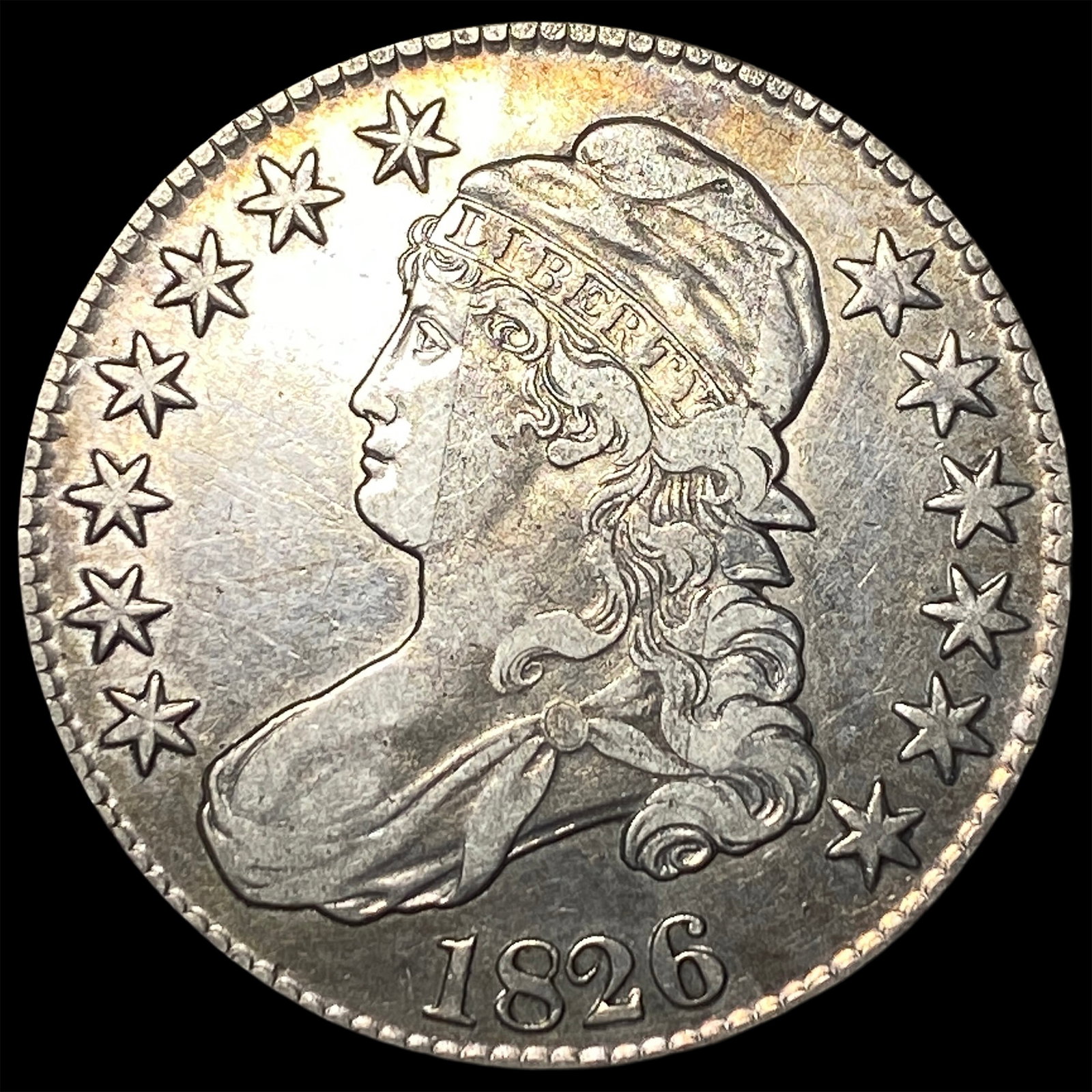 1826 Capped Bust Half Dollar NEARLY UNCIRCULATED: 1826 Capped Bust Half Dollar NEARLY UNCIRCULATED