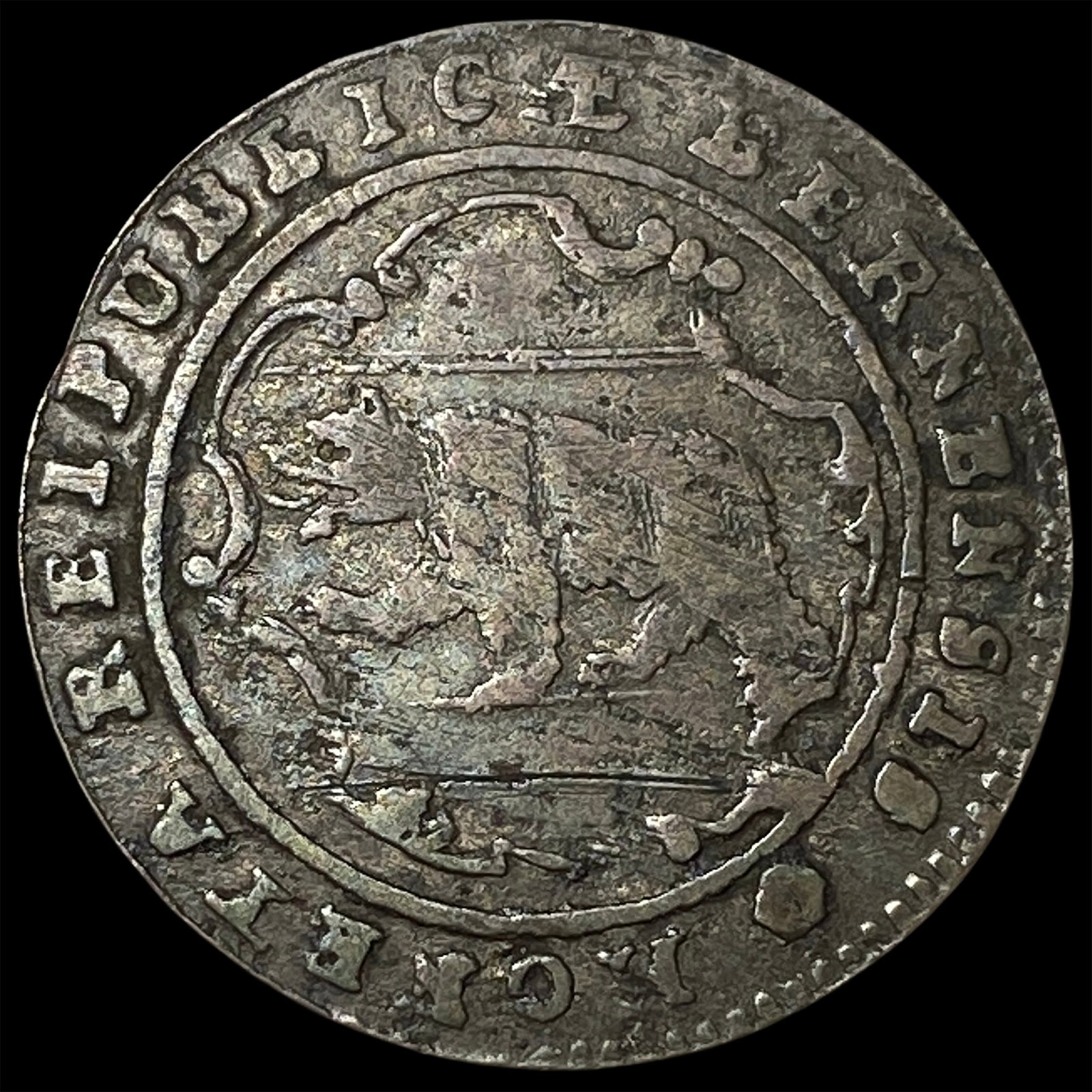 1788 Swiss Cantons Bern Billon 1/2 Batzen: 1788 Swiss Cantons Bern Billon 1/2 Batzen