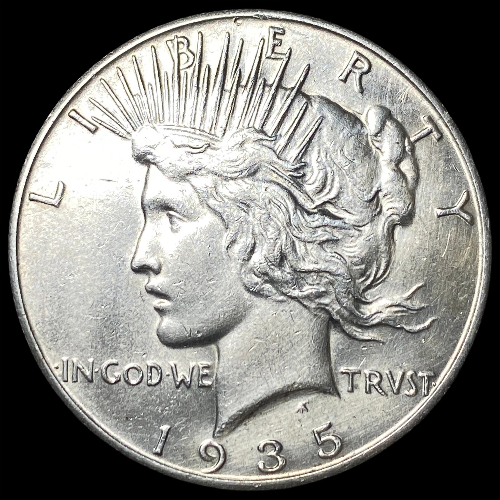 1935-S Silver Peace Dollar CLOSELY UNCIRCULATED (1 of 2)