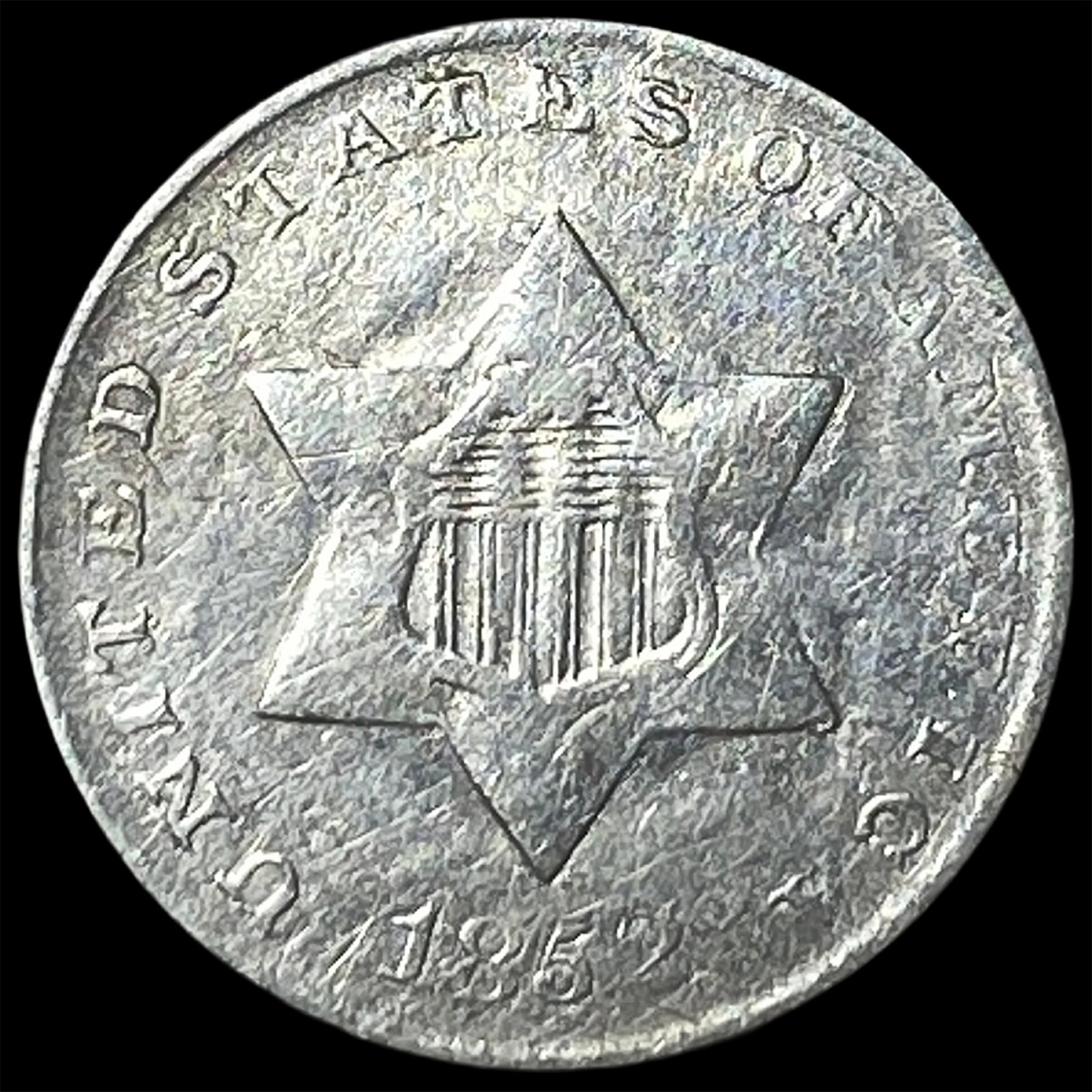 1852 Silver Three-Cent Piece LIGHTLY CIRCULATED: 1852 Silver Three-Cent Piece LIGHTLY CIRCULATED