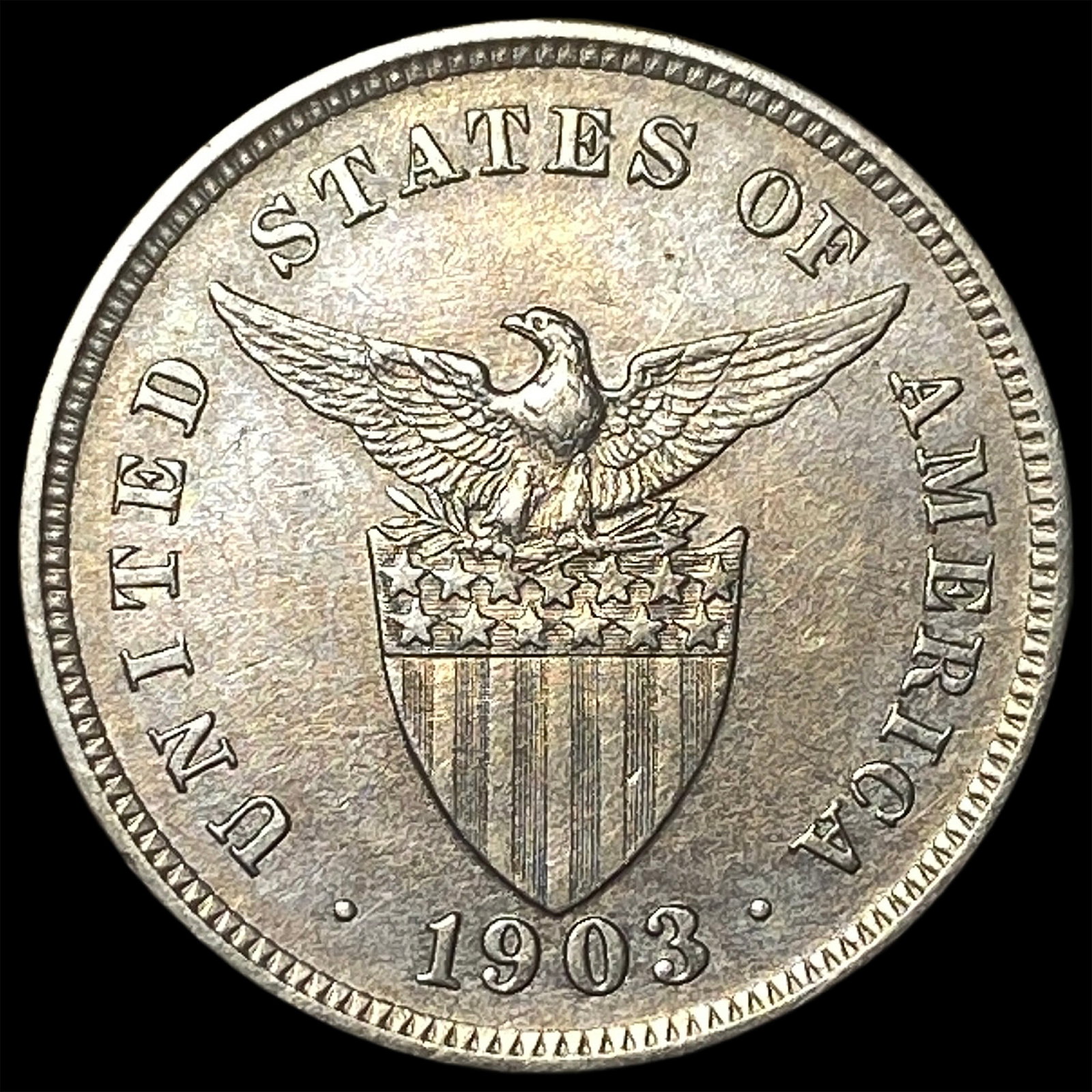1903 Philippines Copper Nickel 5 Centavos (1 of 2)