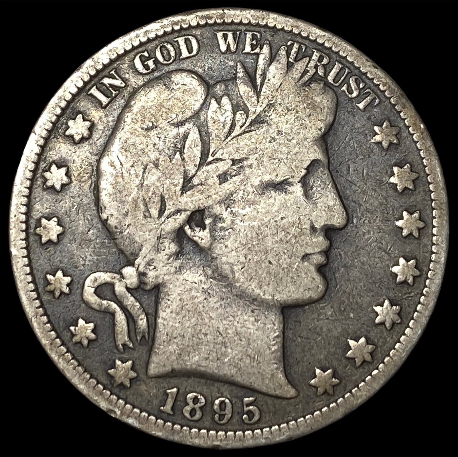 1895 Silver Barber Half Dollar LIGHTLY CIRCULATED: 1895 Silver Barber Half Dollar LIGHTLY CIRCULATED