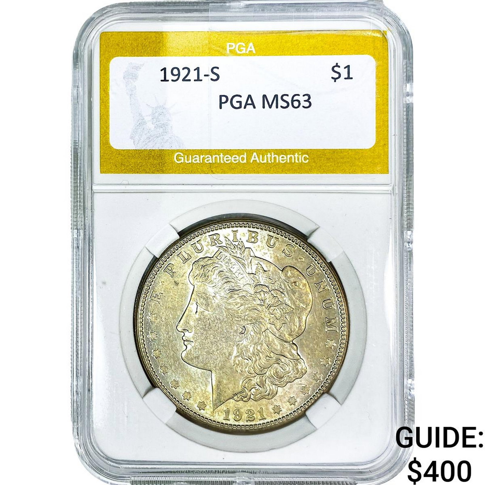 1921-S Morgan Silver Dollar PGA MS63 (1 of 2)