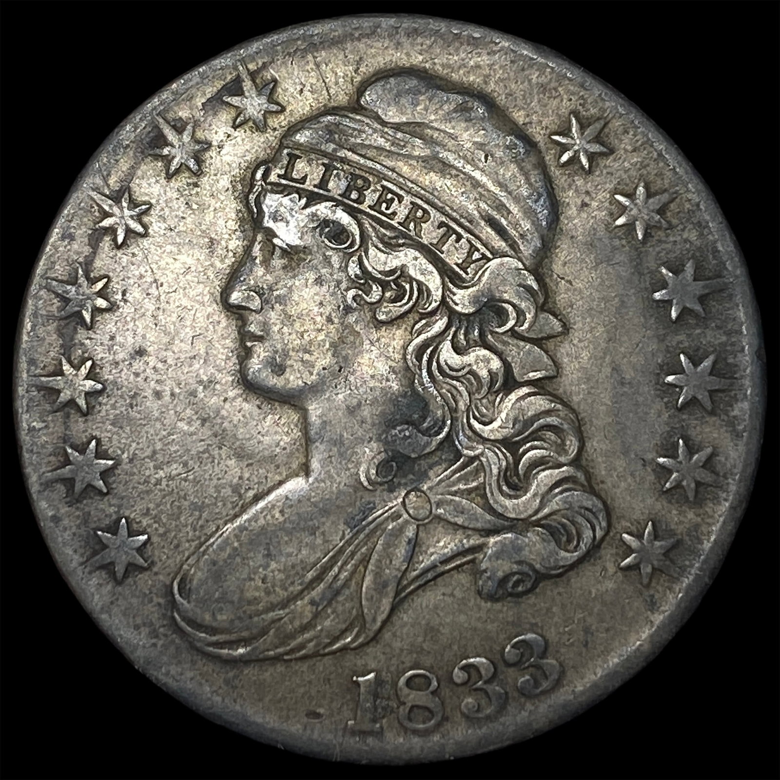 1833 Capped Bust Half Dollar NICELY CIRCULATED (1 of 2)