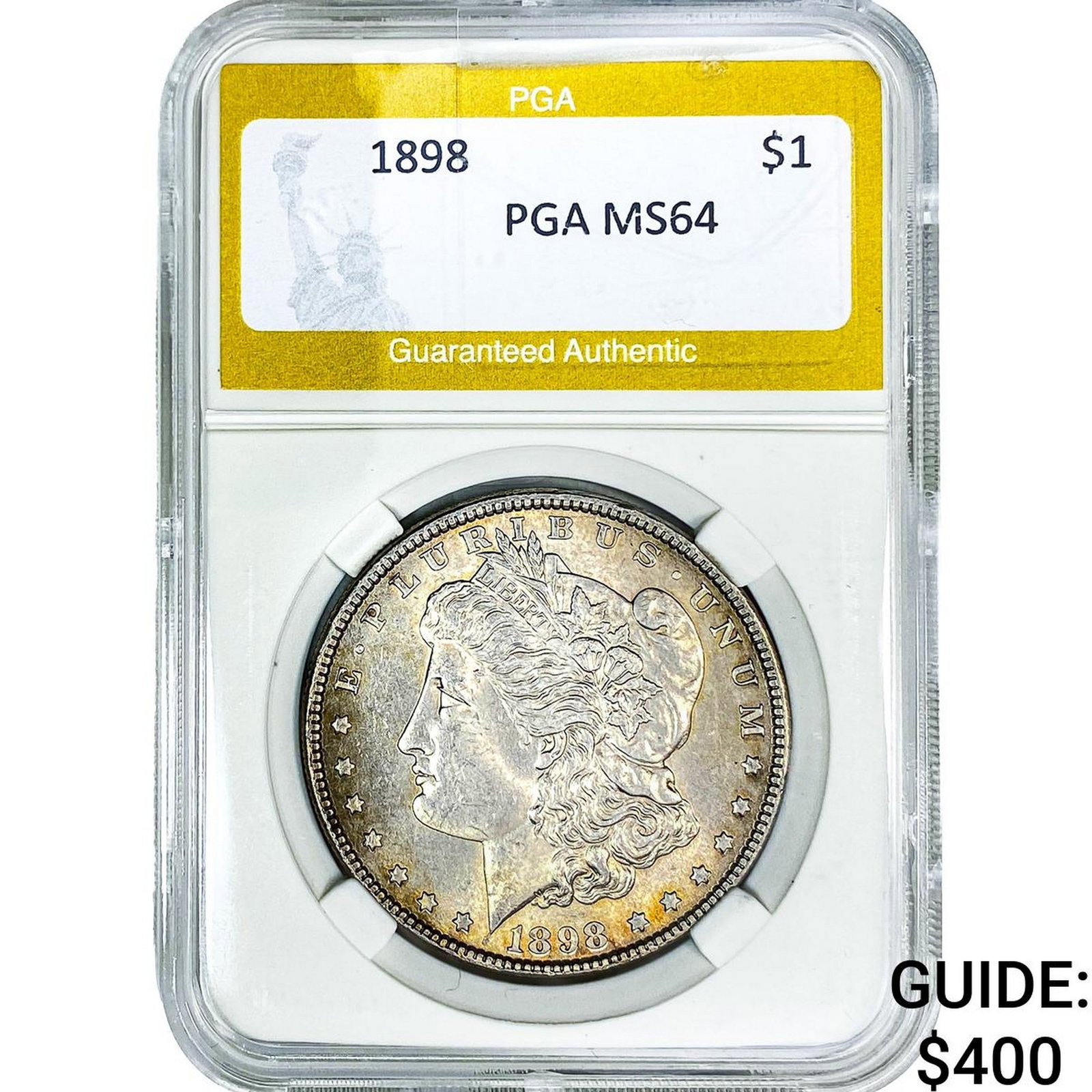 1898 Morgan Silver Dollar PGA MS64: 1898 Morgan Silver Dollar PGA MS64