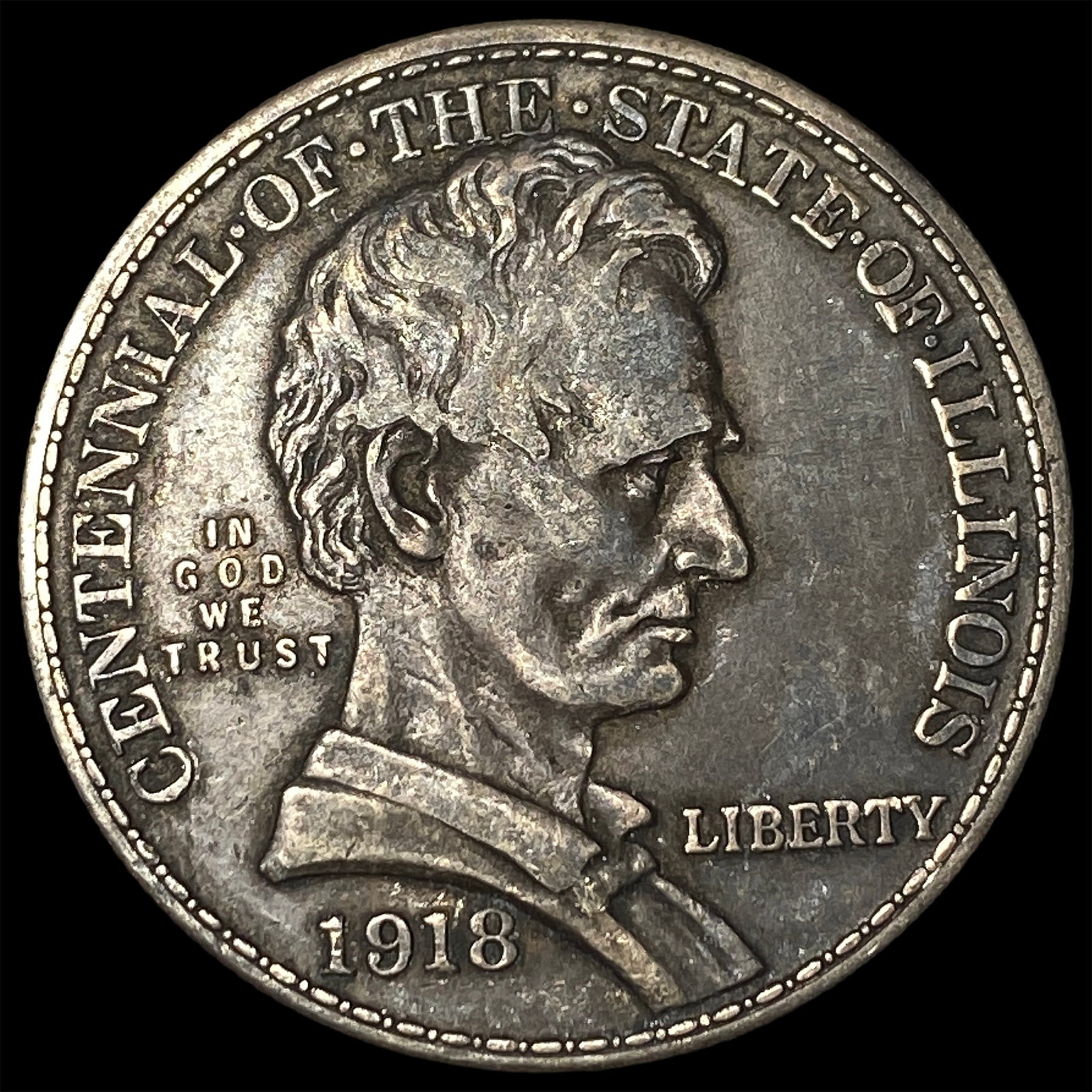 1918 Silver Illinois Half Dollar NEARLY UNCIRCULATED (1 of 2)