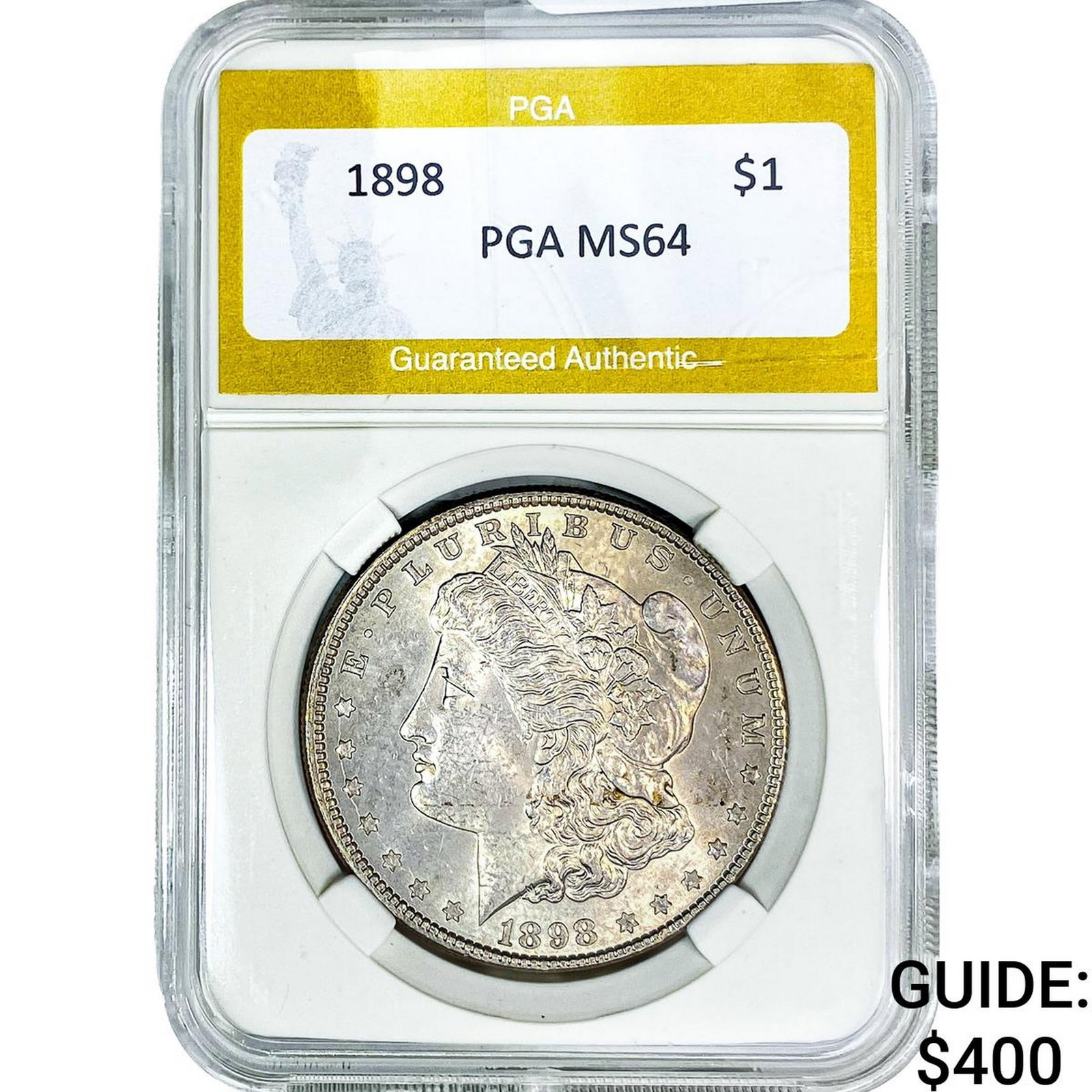 1898 Morgan Silver Dollar PGA MS64: 1898 Morgan Silver Dollar PGA MS64
