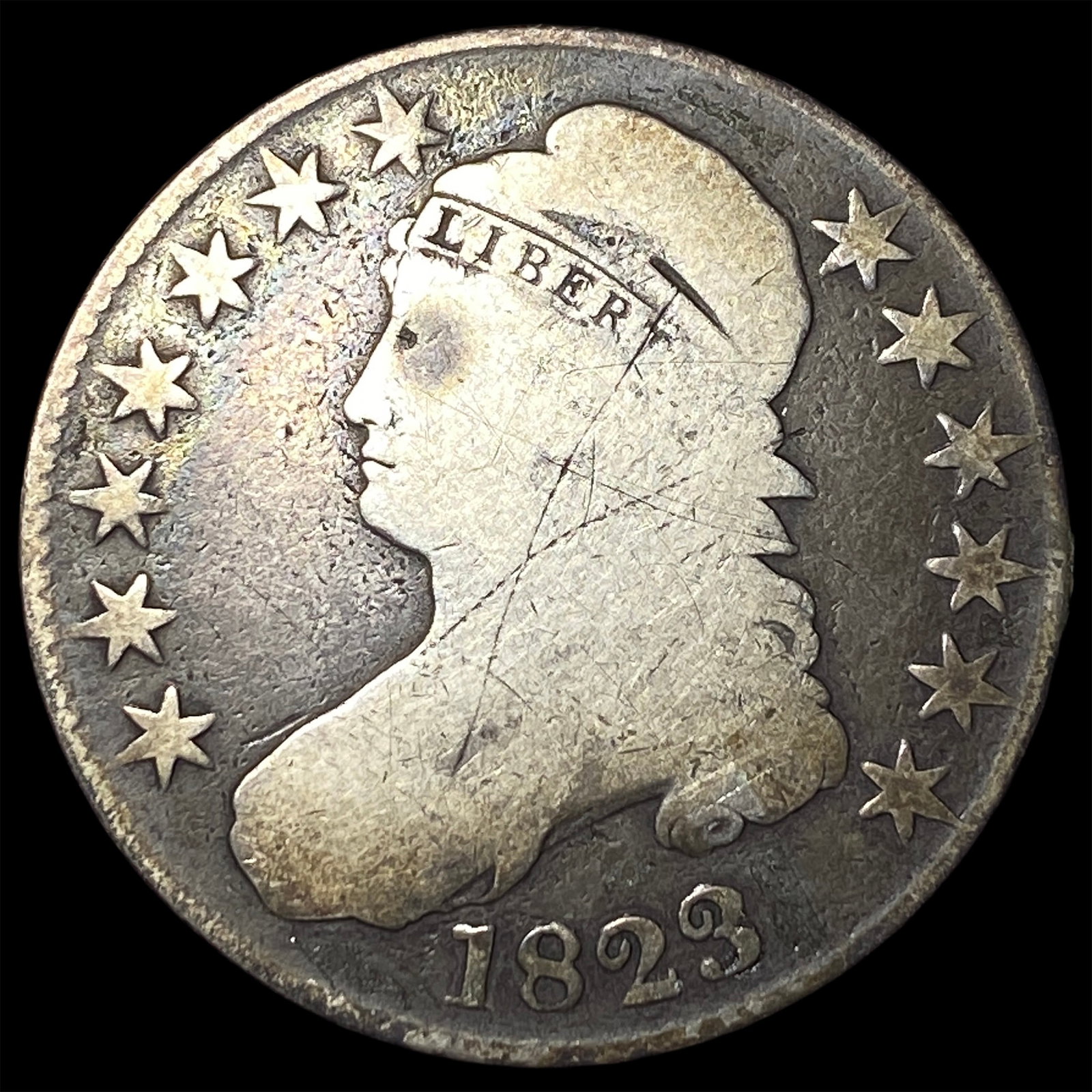 1823 Capped Bust Half Dollar NICELY CIRCULATED (1 of 2)