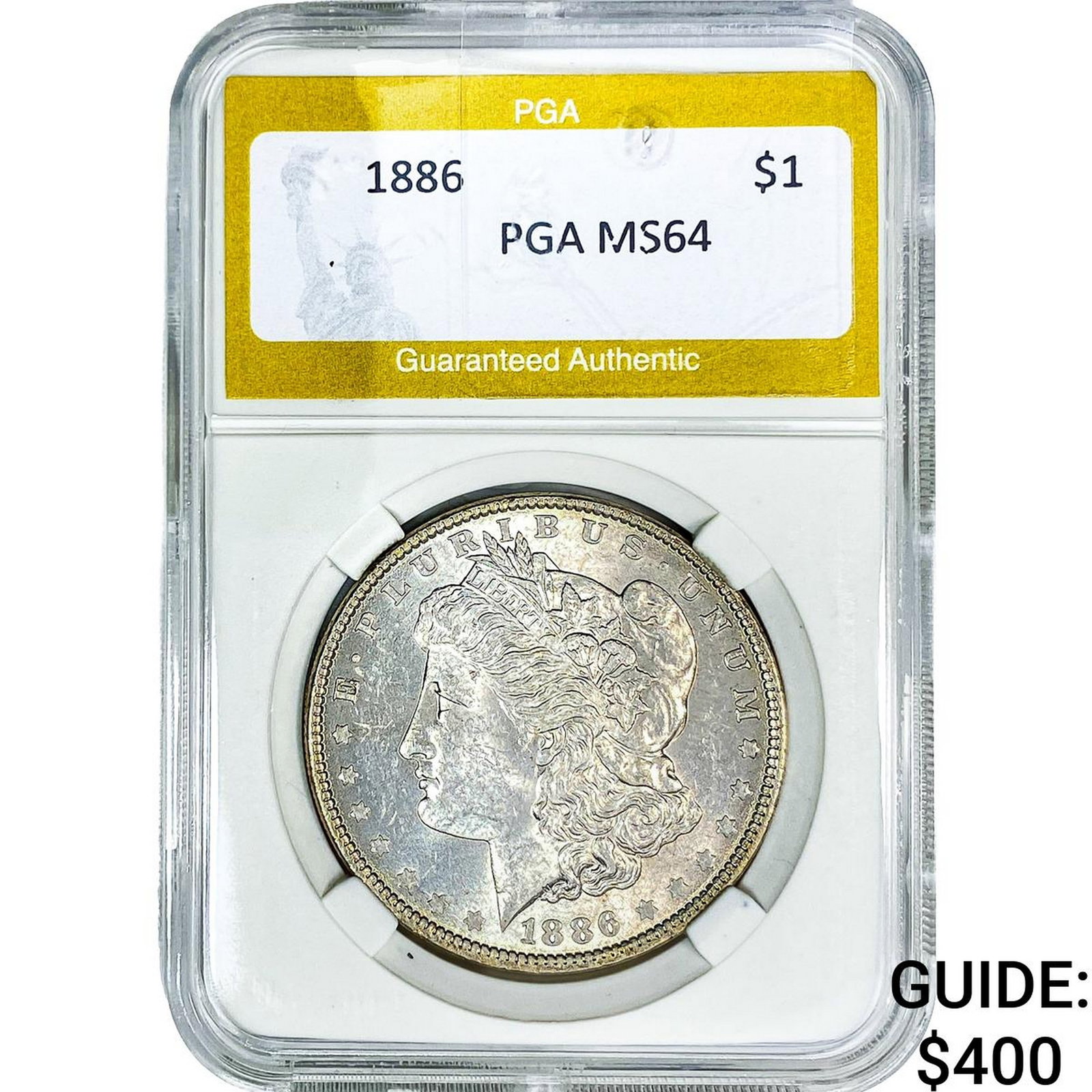 1886 Morgan Silver Dollar PGA MS64: 1886 Morgan Silver Dollar PGA MS64