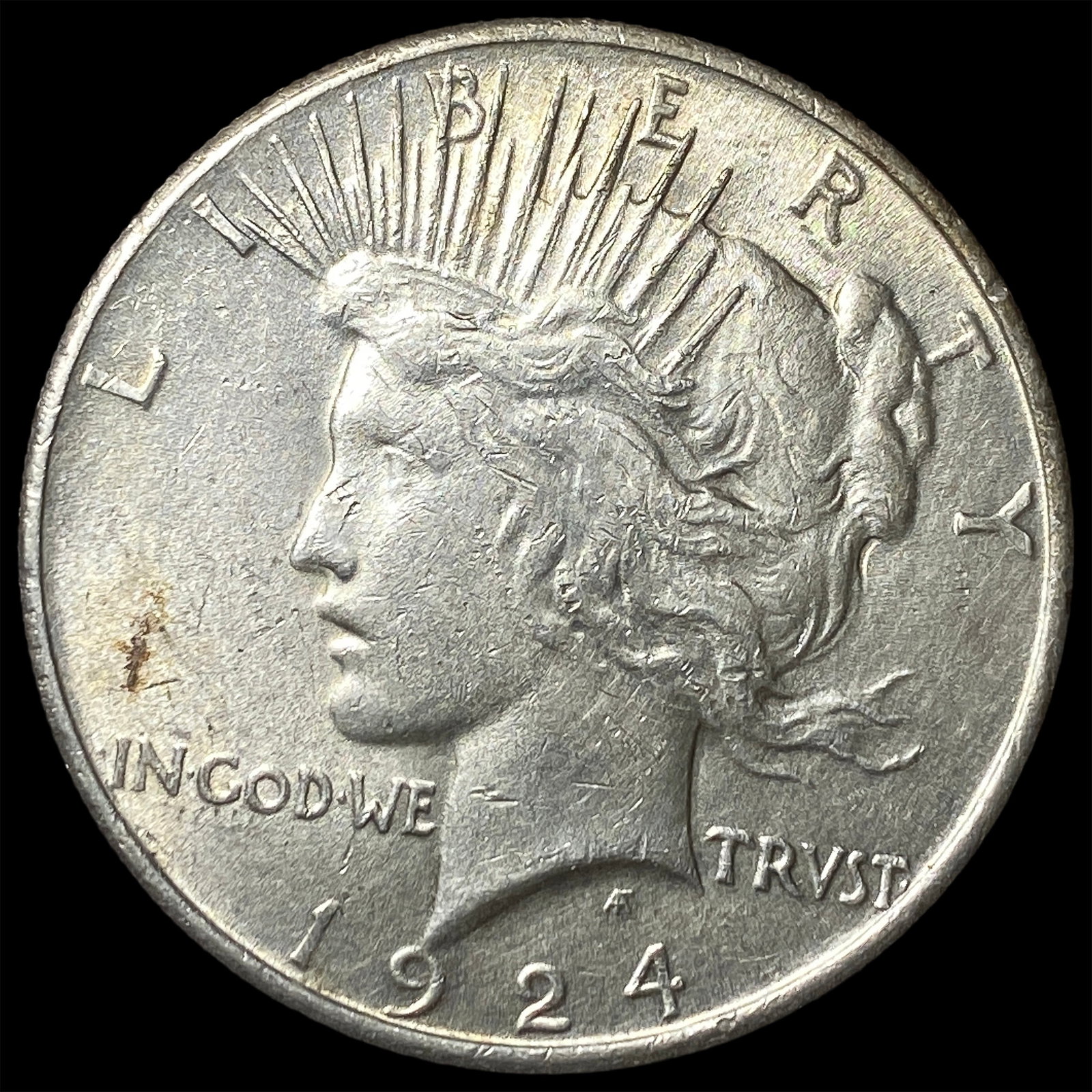 1924 Silver Peace Dollar CHOICE AU (1 of 2)