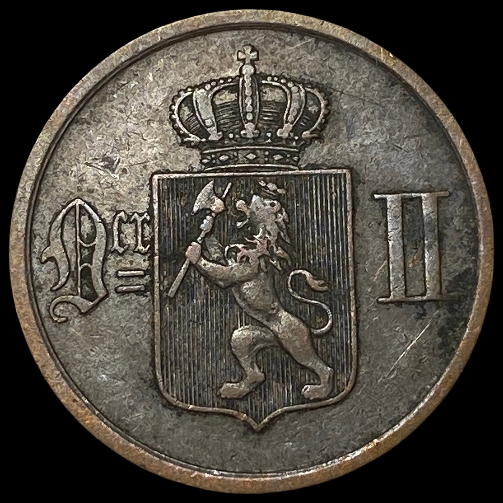 1893 Norway Bronze 2 Ore (1 of 2)
