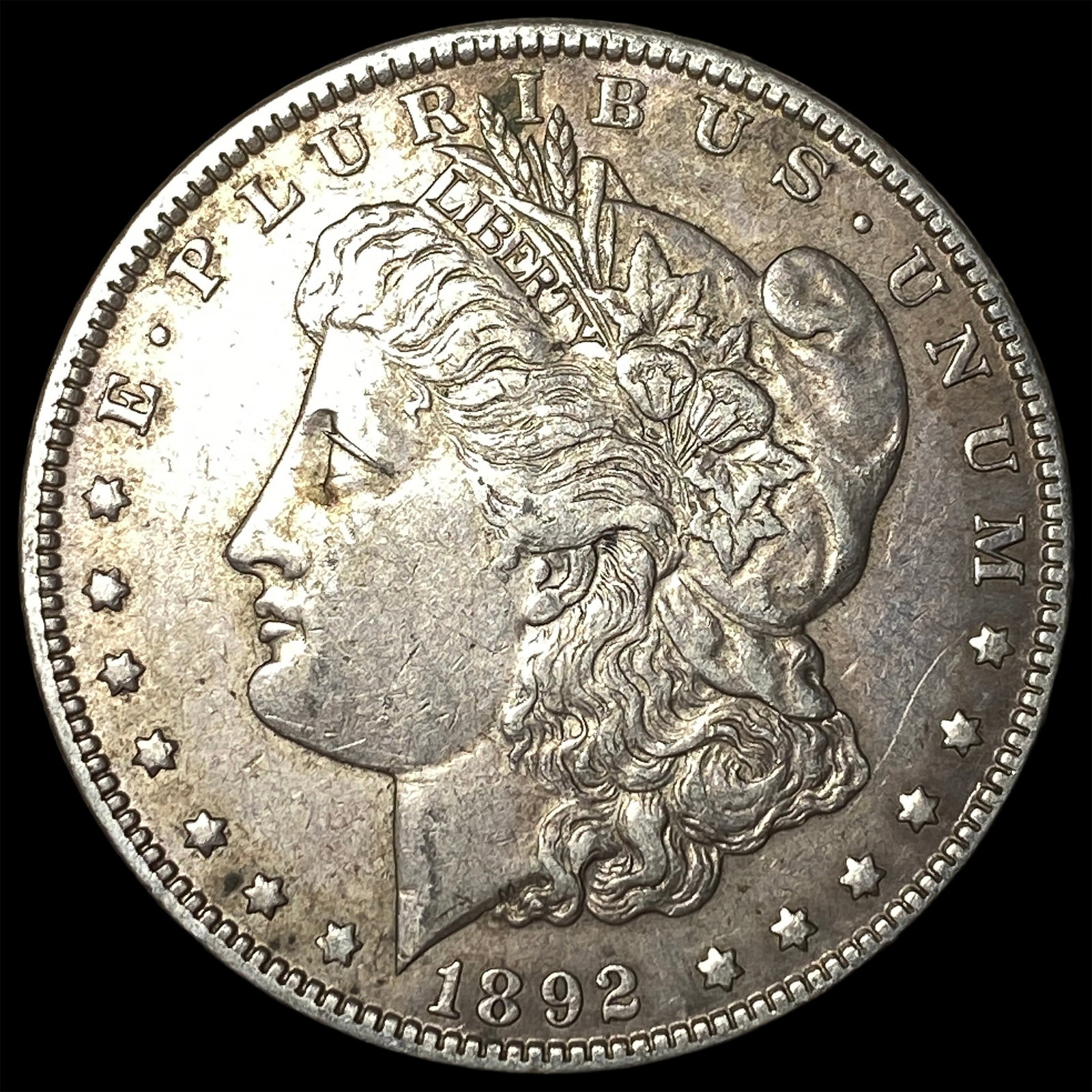 1892 Silver Morgan Dollar NEARLY UNCIRCULATED: 1892 Silver Morgan Dollar NEARLY UNCIRCULATED