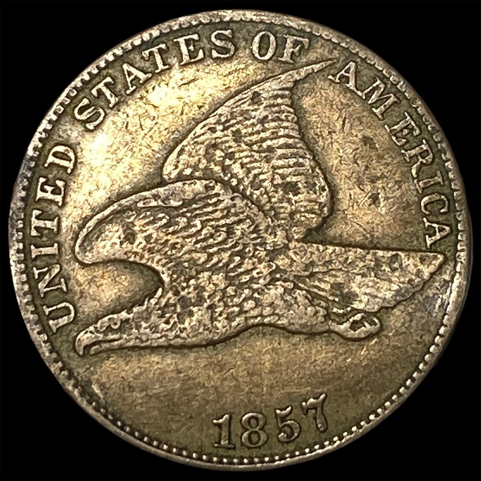 1857 Flying Eagle Cent NEARLY UNCIRCULATED: 1857 Flying Eagle Cent NEARLY UNCIRCULATED