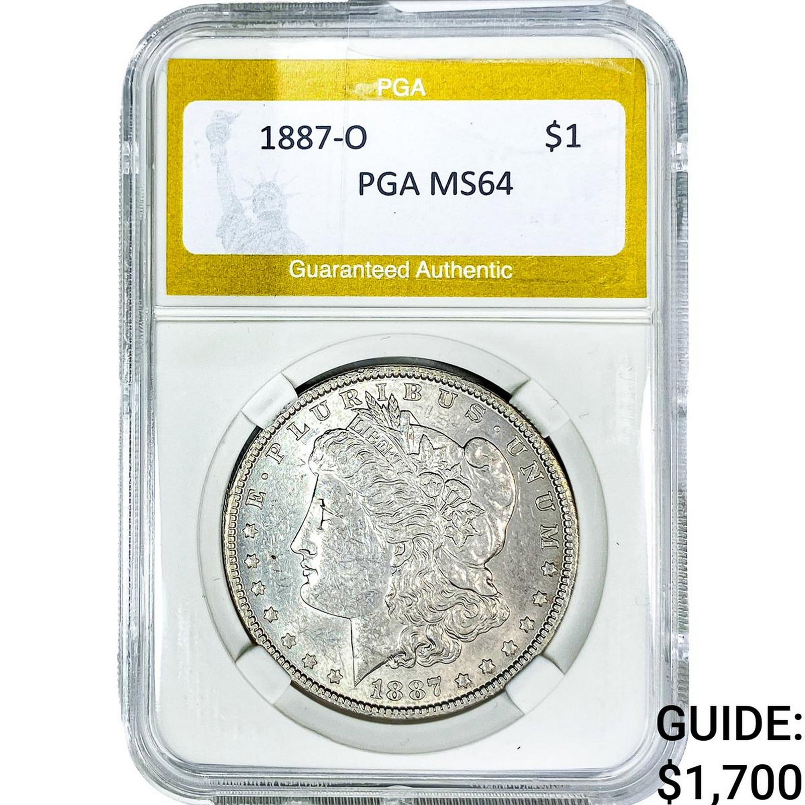 1887-O Morgan Silver Dollar PGA MS64 (1 of 2)