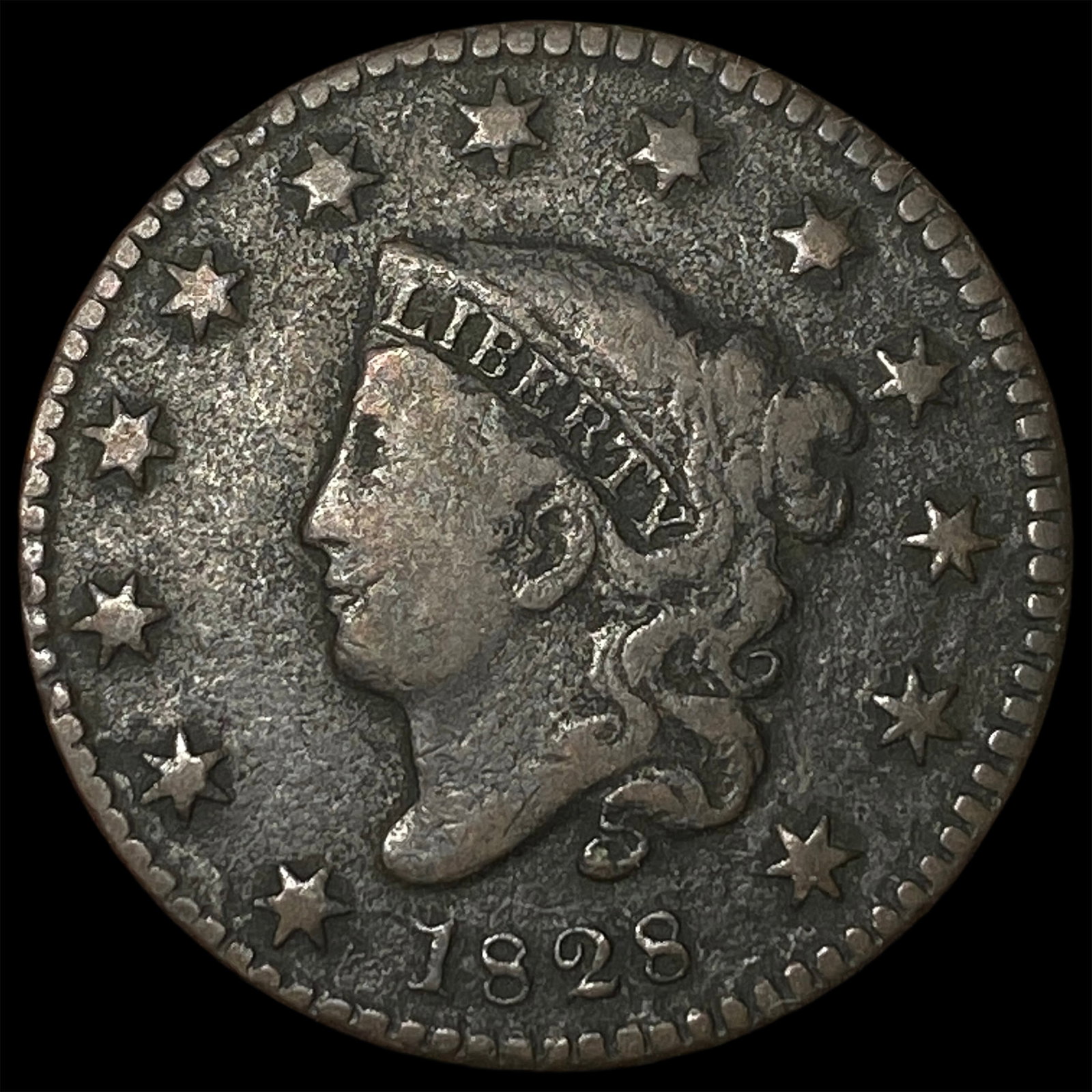 1828 Coronet Head Large Cent LIGHTLY CIRCULATED (1 of 2)
