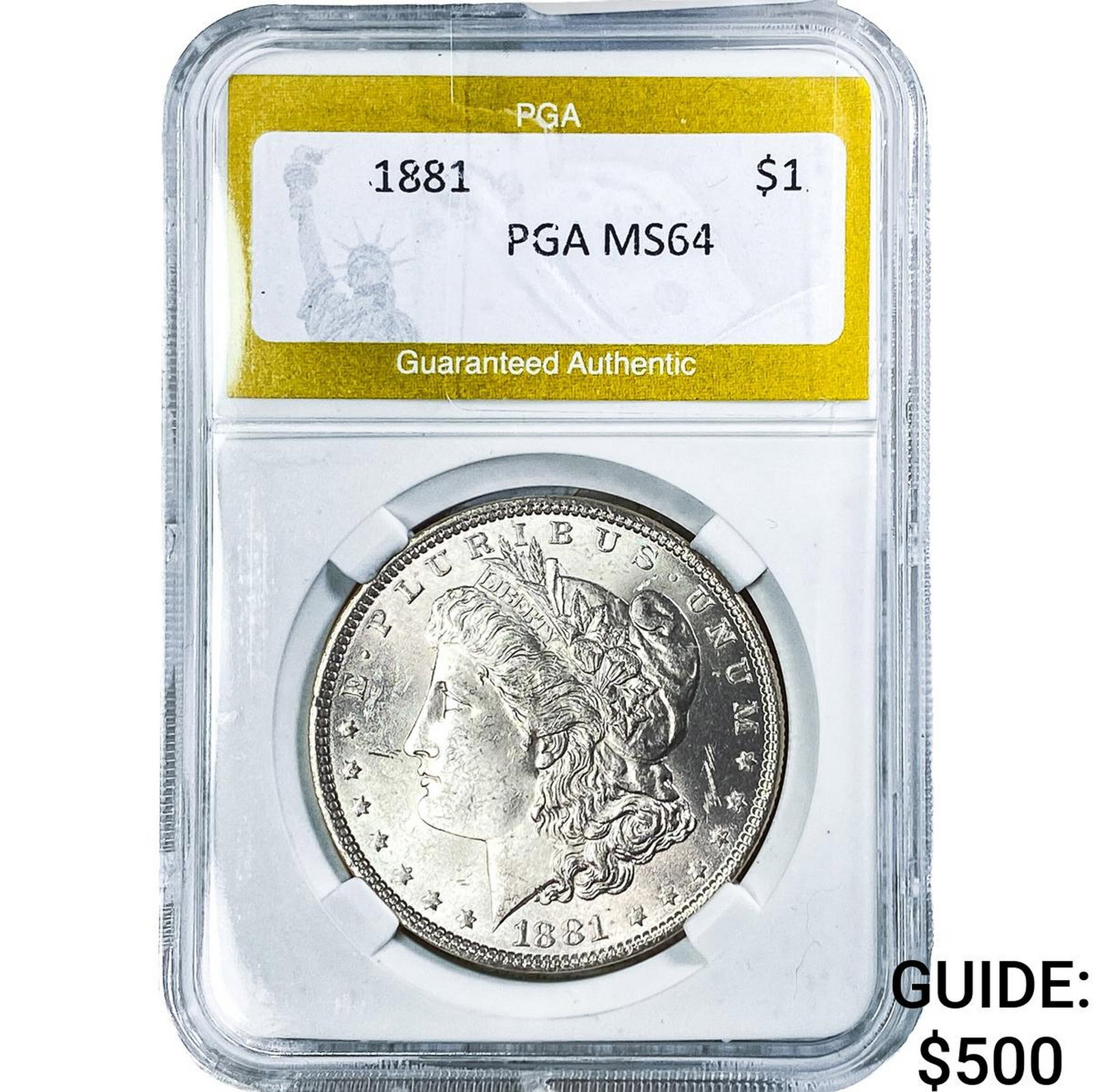 1881 Morgan Silver Dollar PGA MS64: 1881 Morgan Silver Dollar PGA MS64