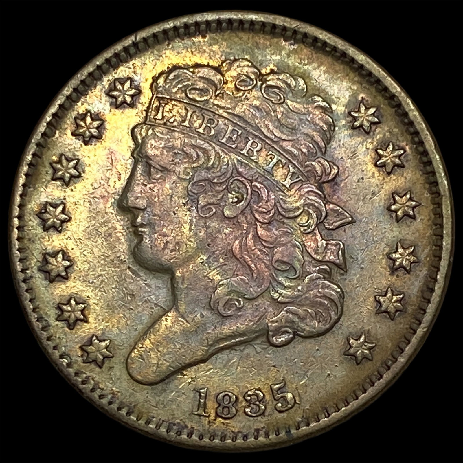 1835 Braided Hair Half Cent CLOSELY UNCIRCULATED (1 of 2)