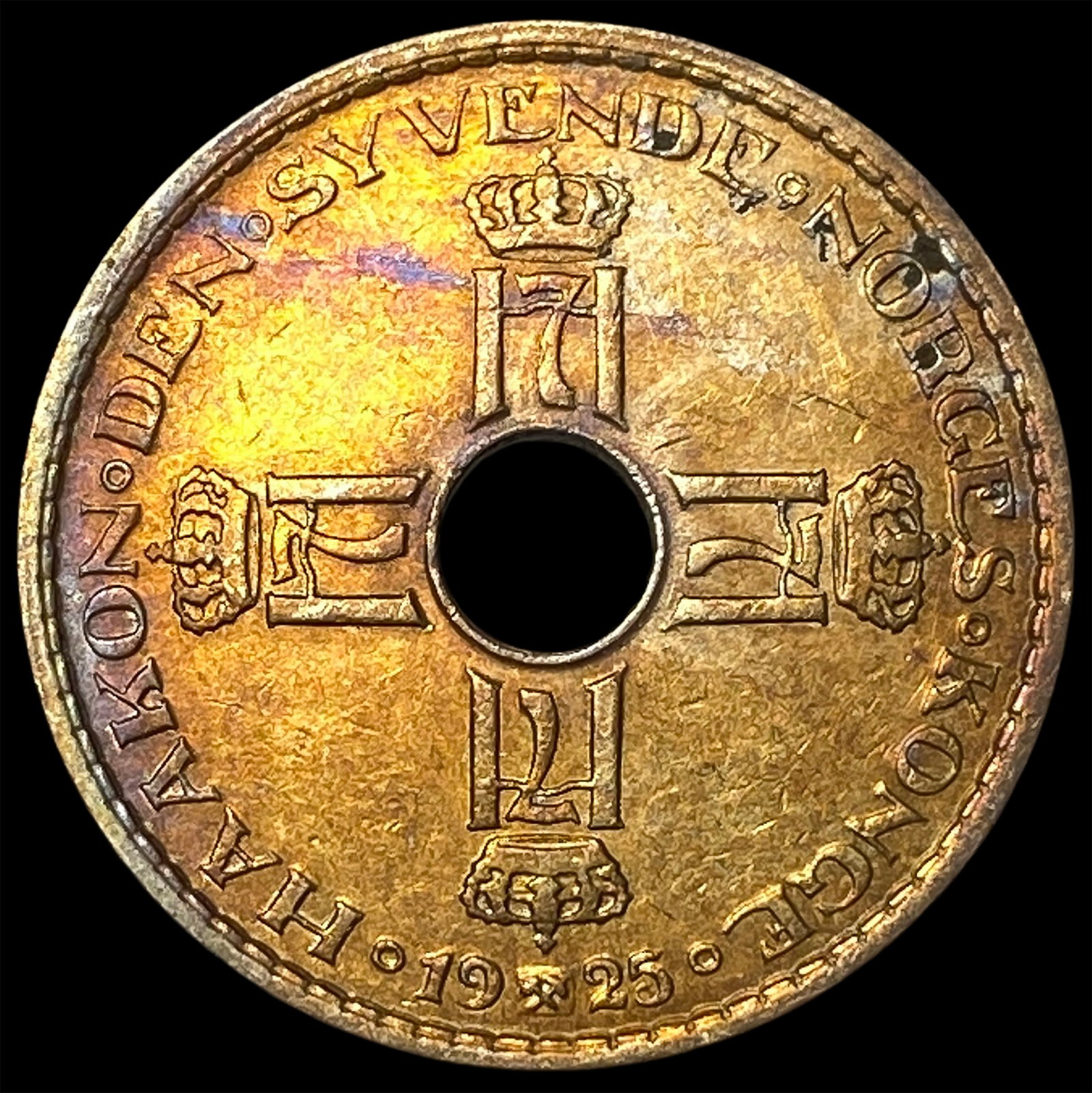 1925 Norway Copper Nickel 1 Krone: 1925 Norway Copper Nickel 1 Krone