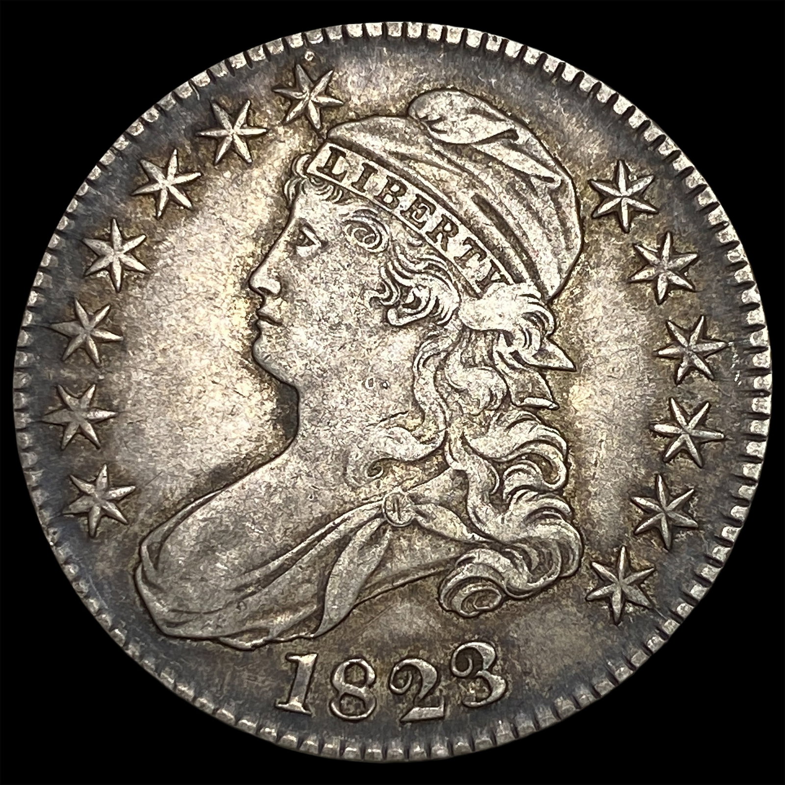 1823 Capped Bust Half Dollar NEARLY UNCIRCULATED (1 of 2)