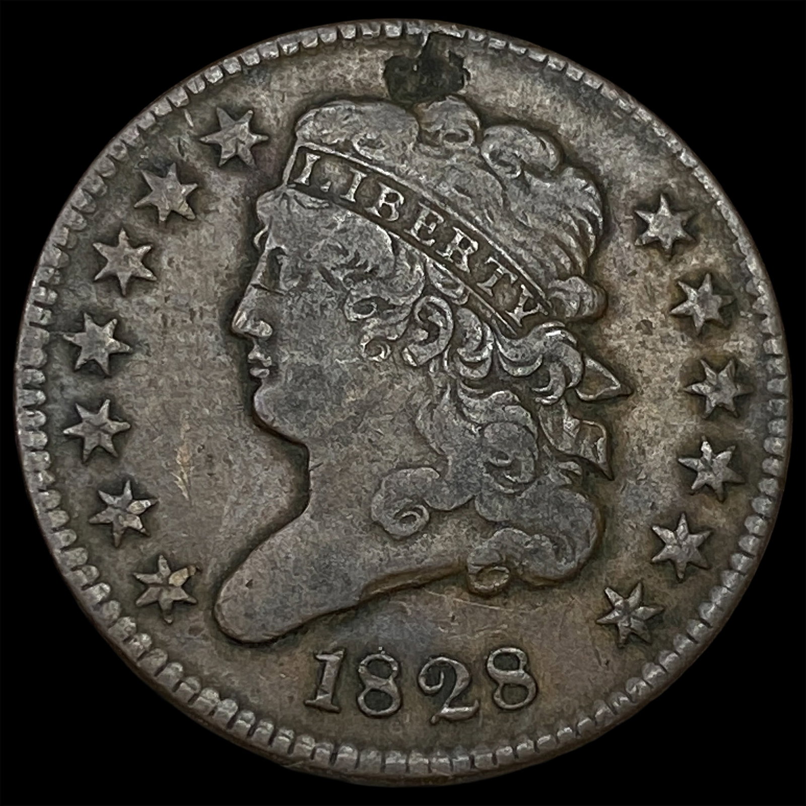 1828 Classic Head Half Cent LIGHTLY CIRCULATED: 1828 Classic Head Half Cent LIGHTLY CIRCULATED